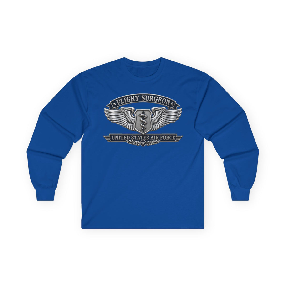 Unisex Ultra Cotton Long Sleeve Tee - USAF - Flight Surgeon Badge - United States Air Force - 3D - Enhanced