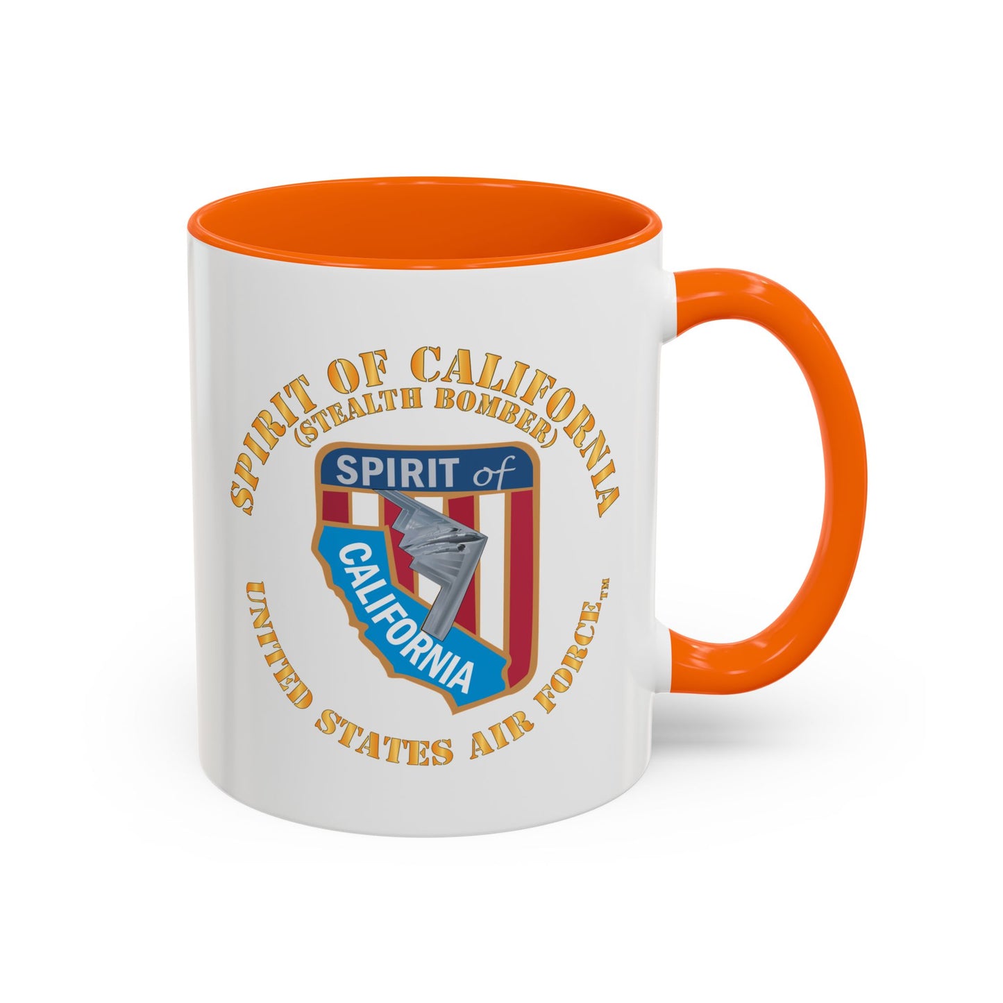 Accent Coffee Mug (11oz & 15oz) - USAF - B2 - Spirit of California - Stealth Bomber X 300