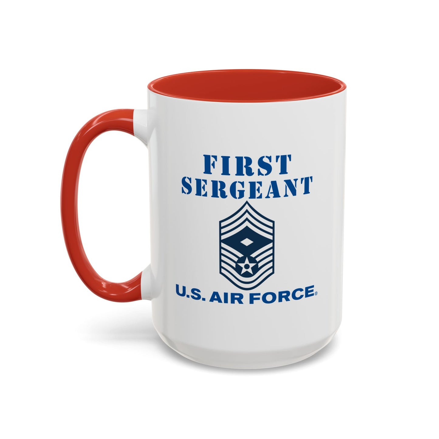 Accent Coffee Mug (11oz & 15oz) - USAF - First Sergeant (E9b) - 2020 - US Air Force w Text X 300