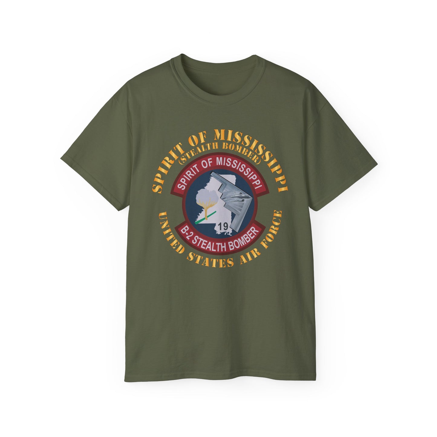 Unisex Ultra Cotton Tee - USAF - B2 - Spirit of Mississippi - Stealth Bomber X 300