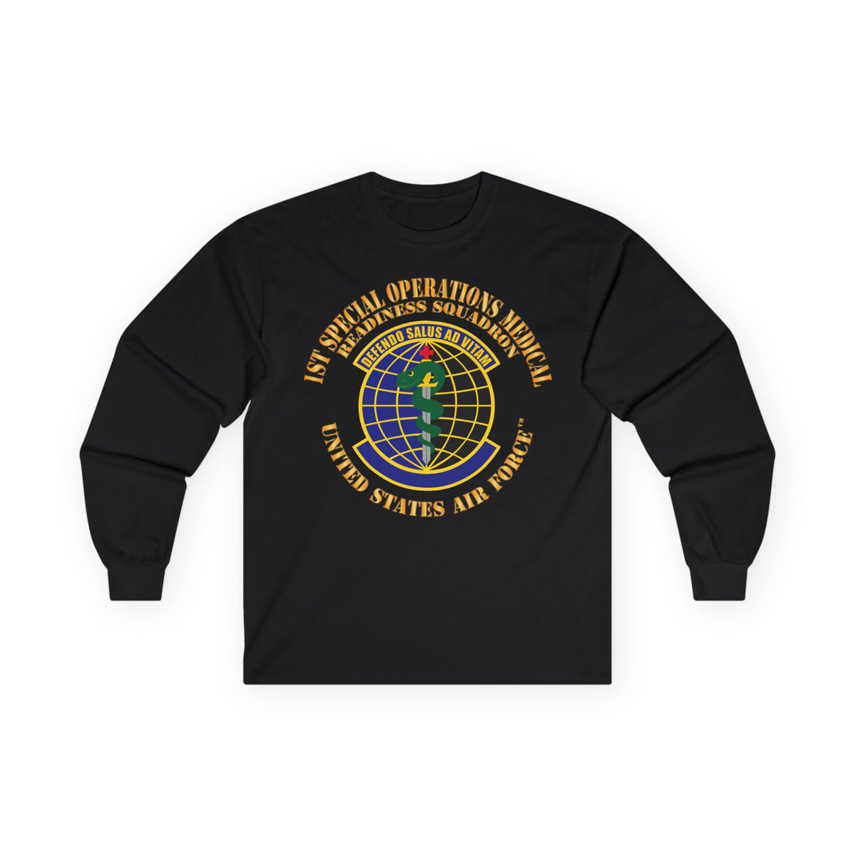 Unisex Ultra Cotton Long Sleeve Tee - USAF -  1st Special Operations Medical Readiness Squadron