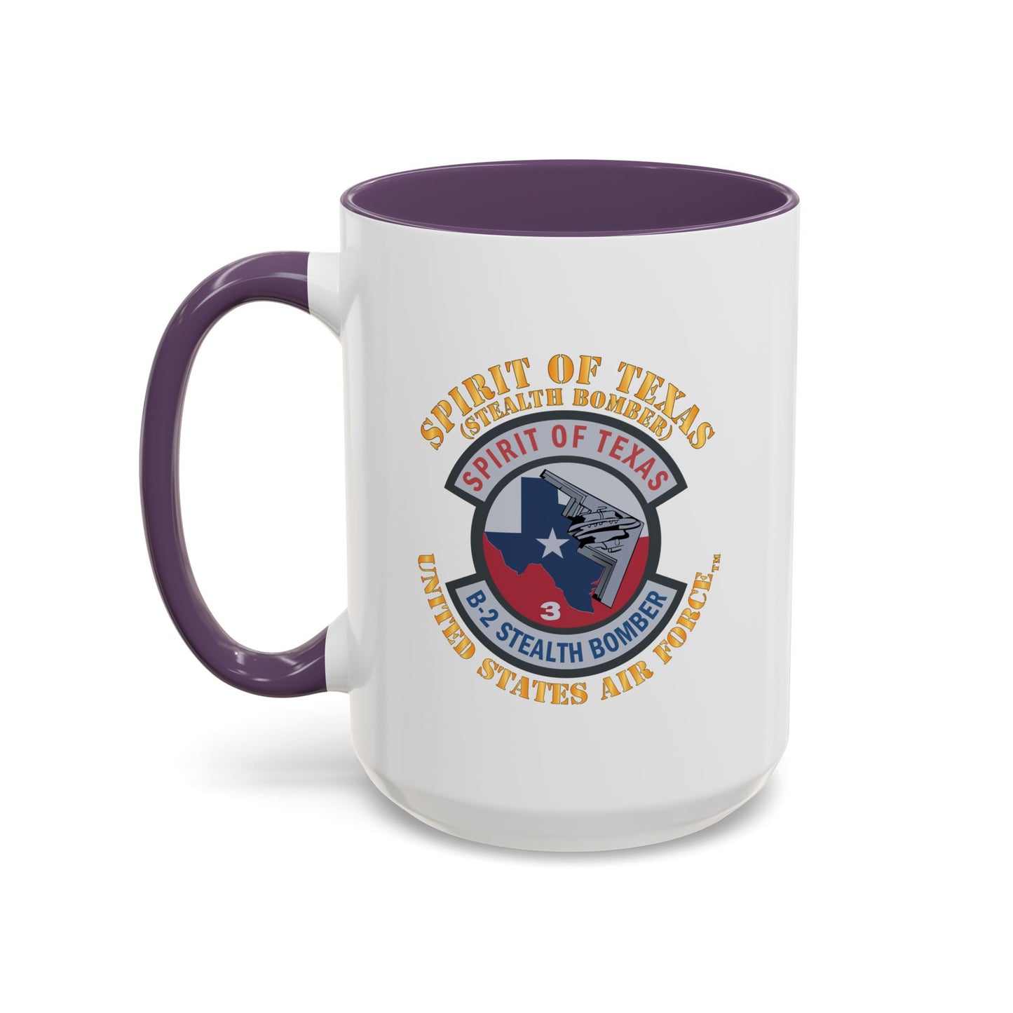 Accent Coffee Mug (11oz & 15oz) - USAF - B2 - Spirit of Texas - Stealth Bomber X 300