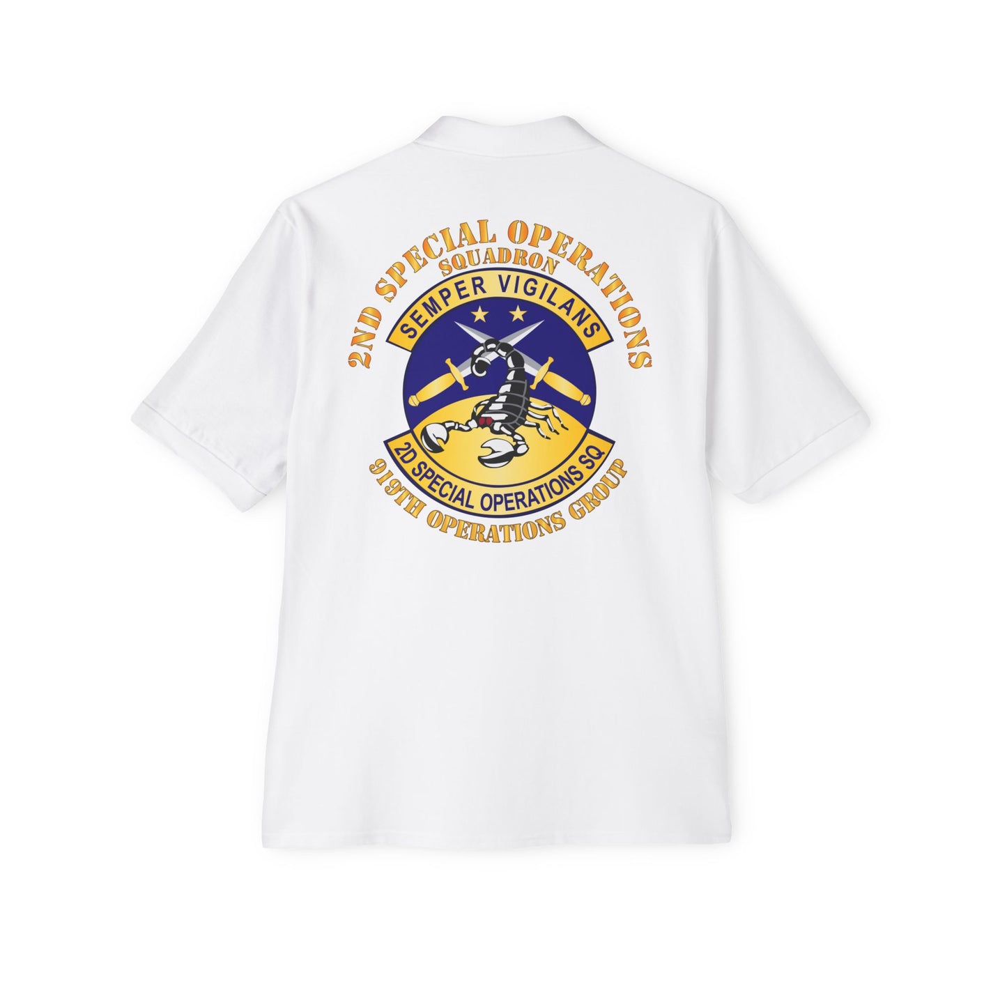 Men's Piqué Polo - USAFSOF - 2nd Special Operations Squadron - 919th Operations Group