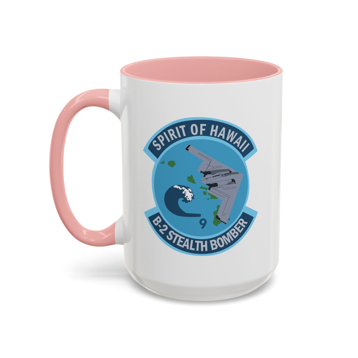 Accent Coffee Mug (11oz & 15oz) - USAF - B2 - Spirit of Hawaii - Stealth Bomber wo txt X 300