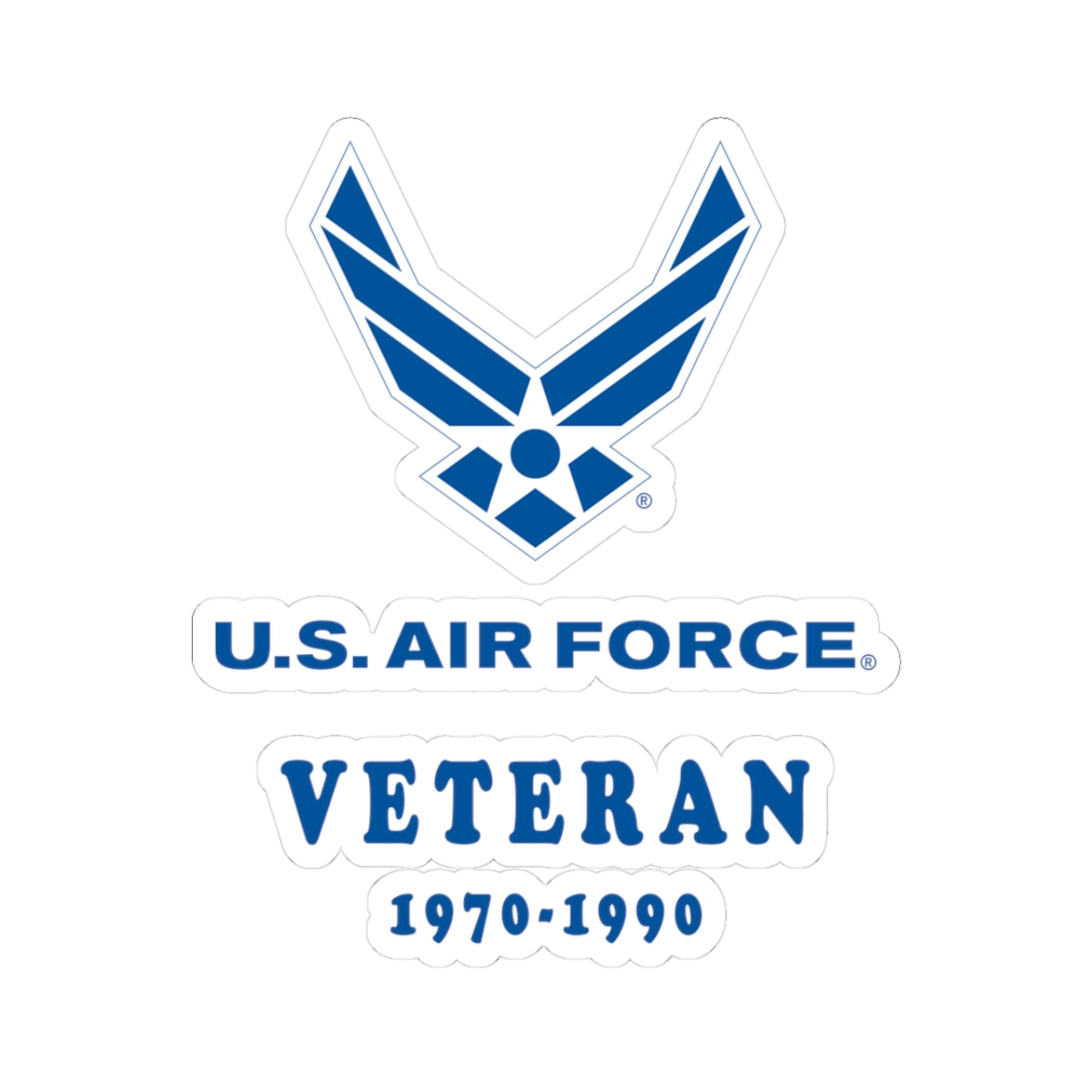 Kiss-Cut Stickers - USAF - Air Force - Veteran w years