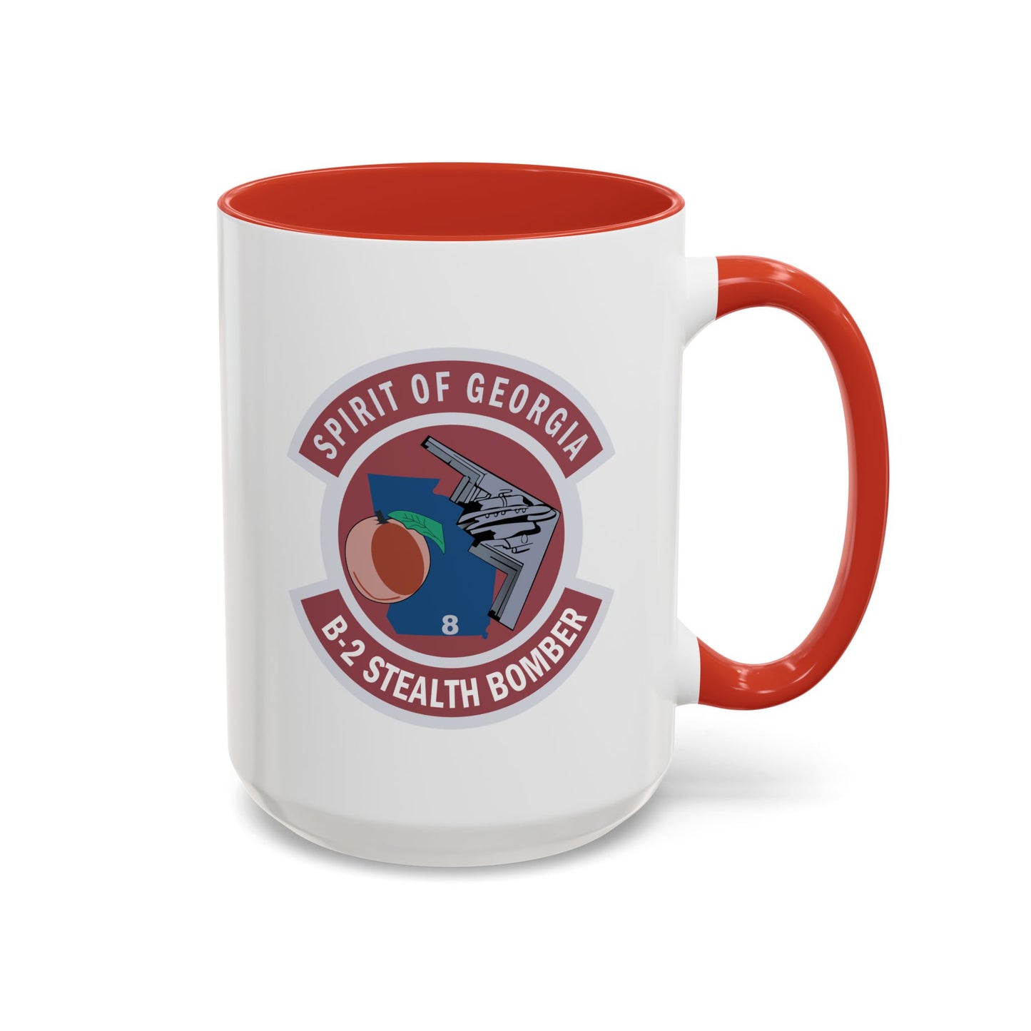 Accent Coffee Mug (11oz & 15oz) - USAF - B2 - Spirit of Georgia - Stealth Bomber wo txt X 300