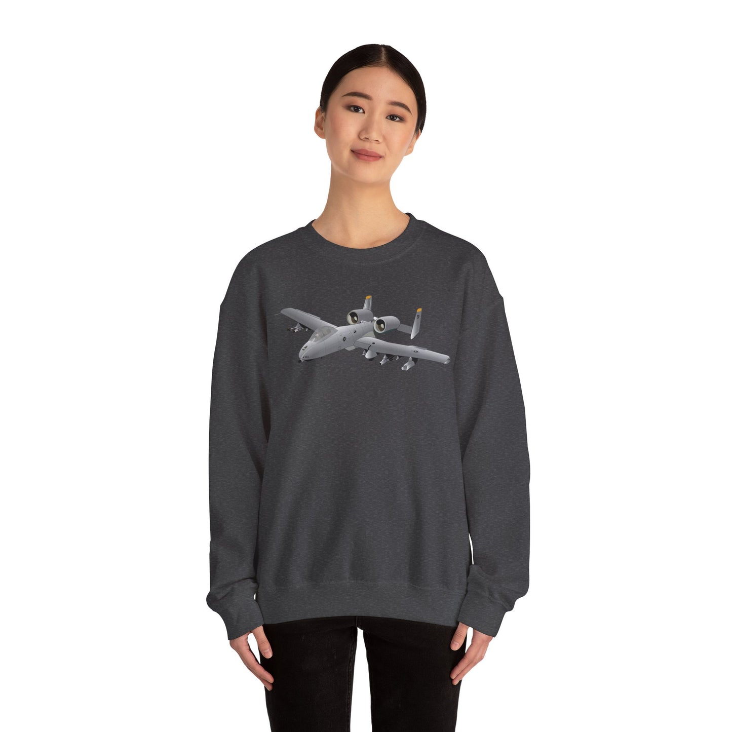 Crewneck Sweatshirt - Aircraft - A10 - Front - Top - Oblique X 300