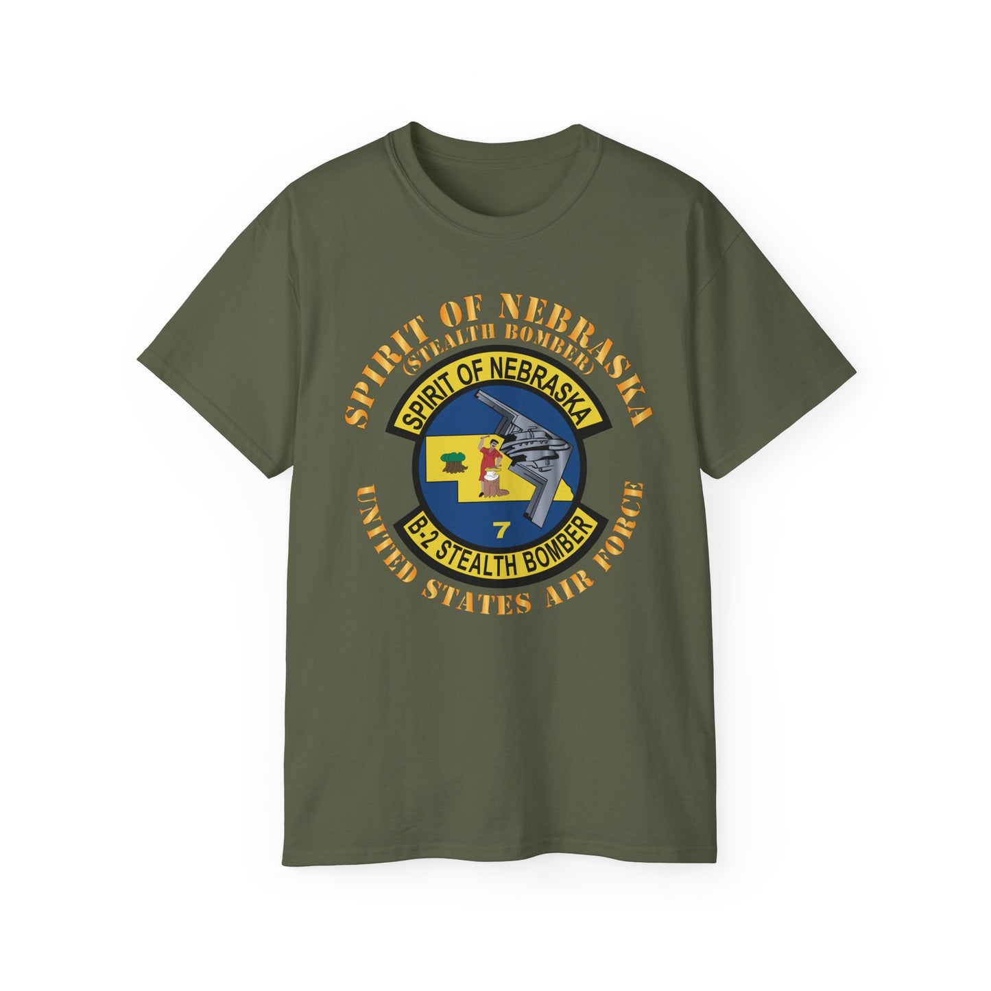 Unisex Ultra Cotton Tee - USAF - B2 - Spirit of Nebraska - Stealth Bomber X 300