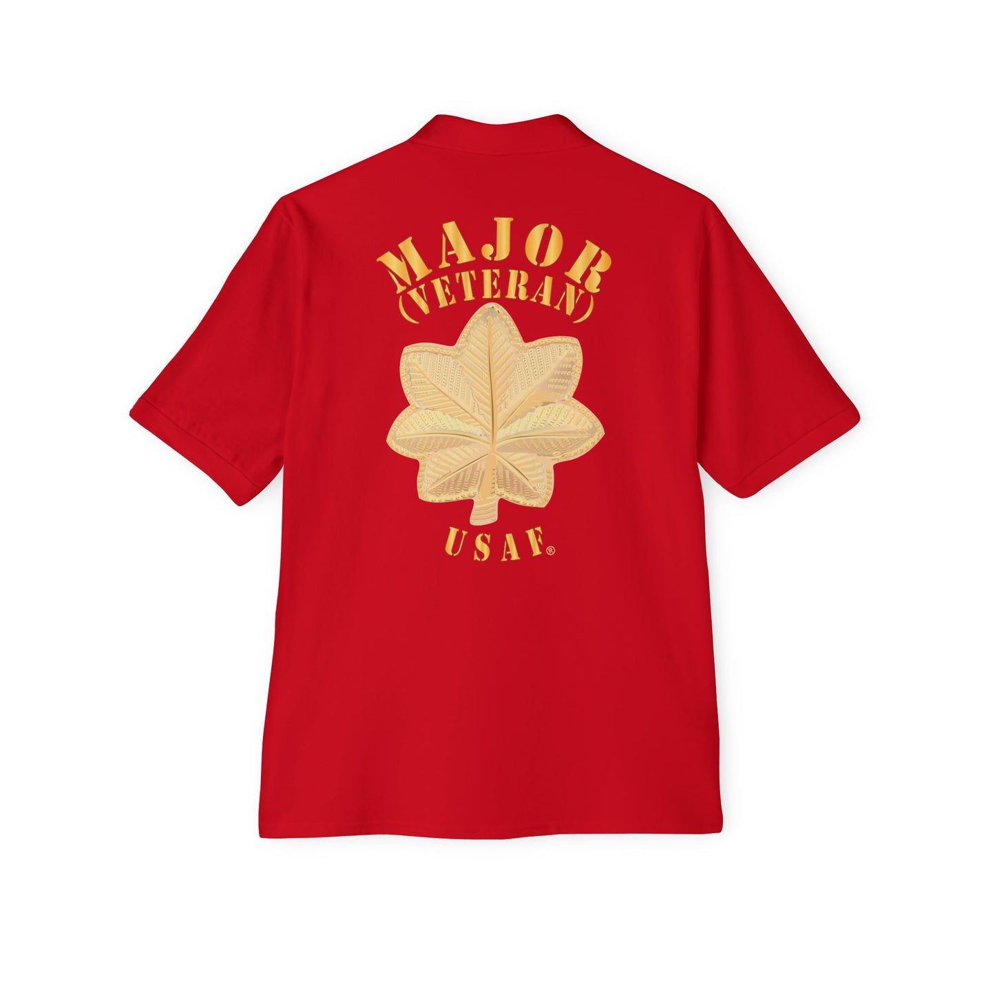 Men's Piqué Polo - USAF - Major - Veteran - USAF X 300