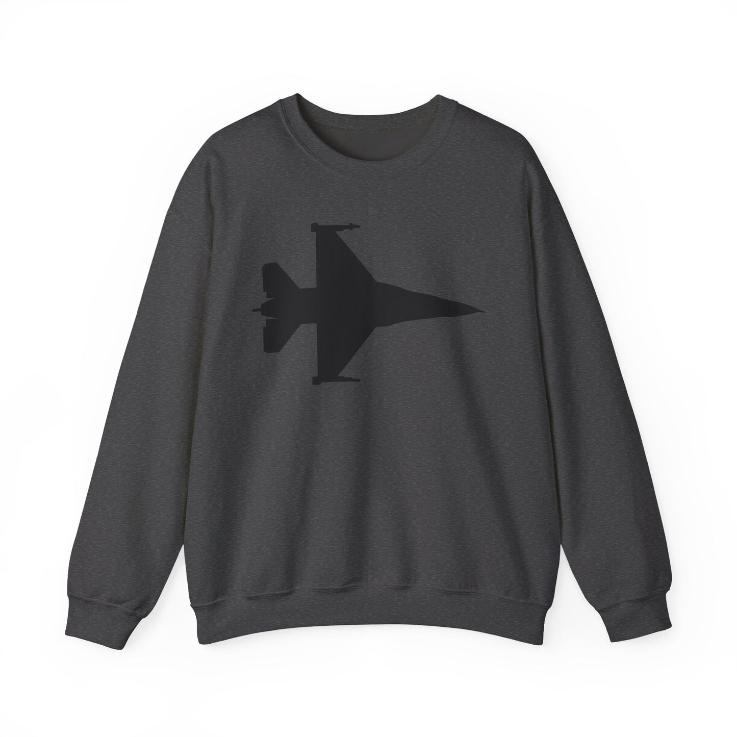 Crewneck Sweatshirt - Aircraft - F-16 -Top - Silhouette - wo Txt X 300