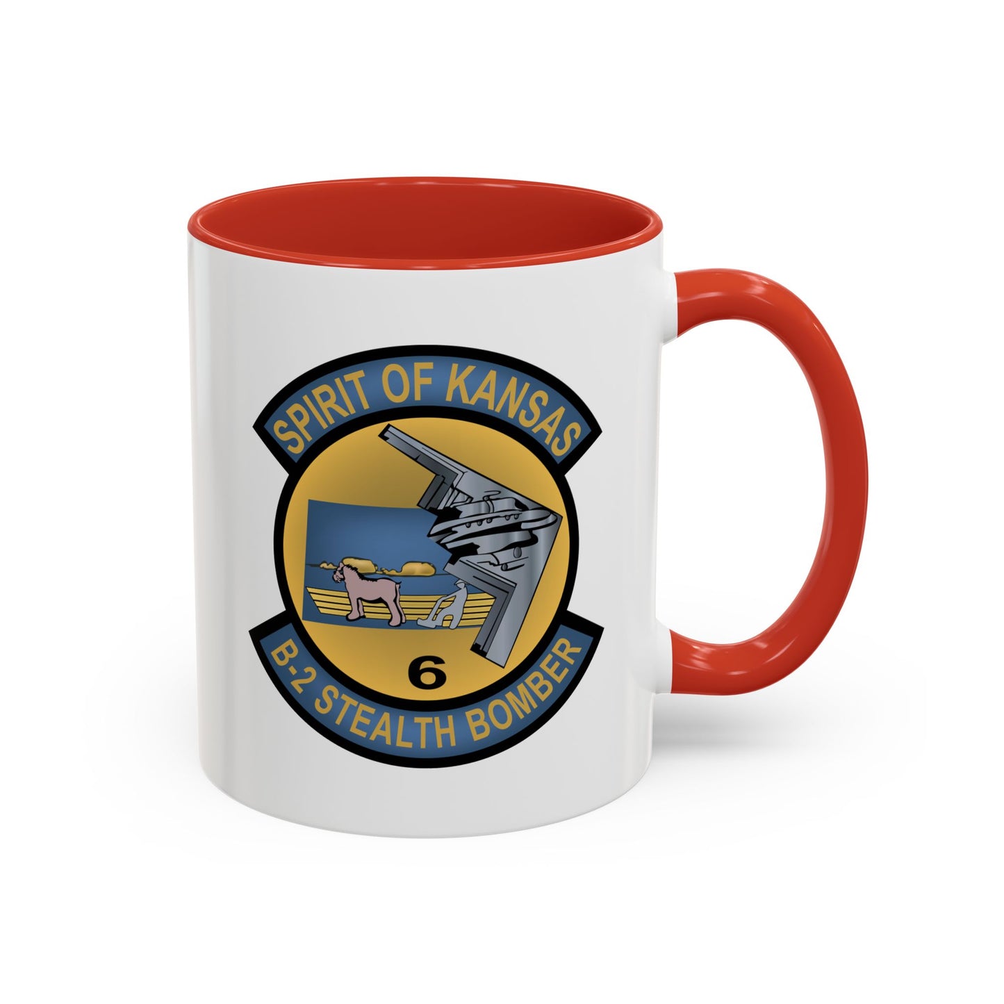 Accent Coffee Mug (11oz & 15oz) - USAF - B2 - Spirit of Kansas - Stealth Bomber wo txt X 300