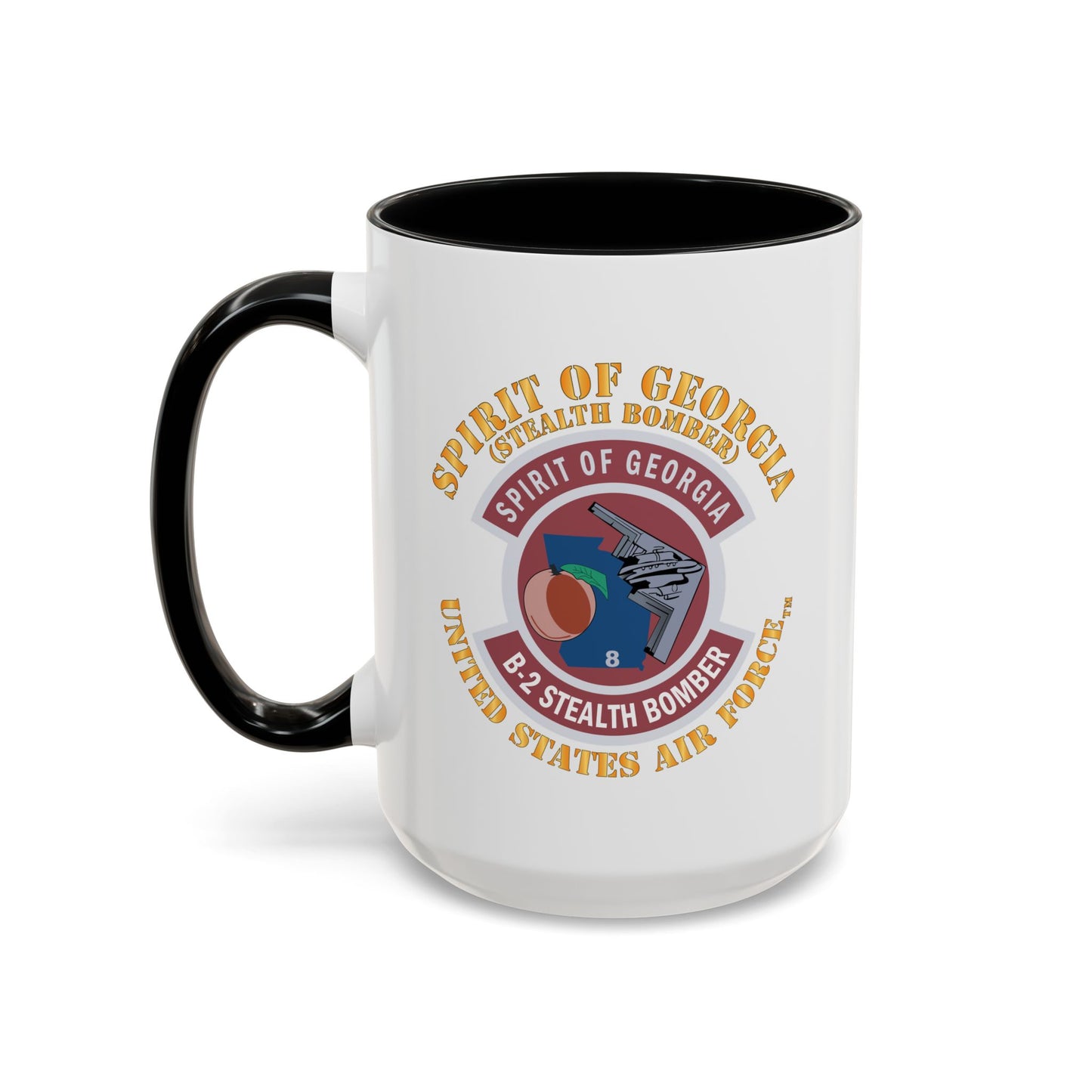 Accent Coffee Mug (11oz & 15oz) - USAF - B2 - Spirit of Georgia - Stealth Bomber X 300