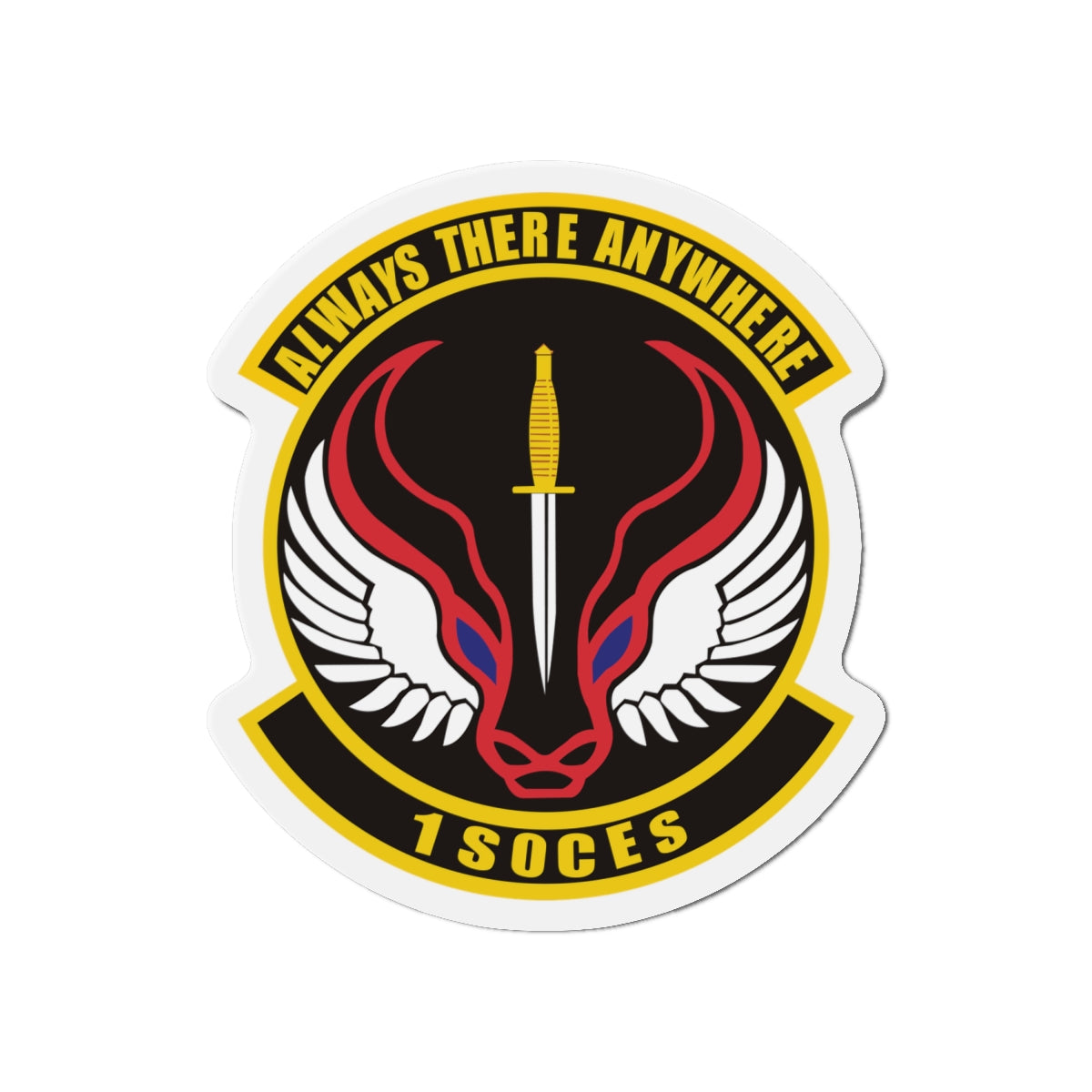 Die-Cut Magnet - USAF - 1st Special Operations Civil Engineer Sq wo txt