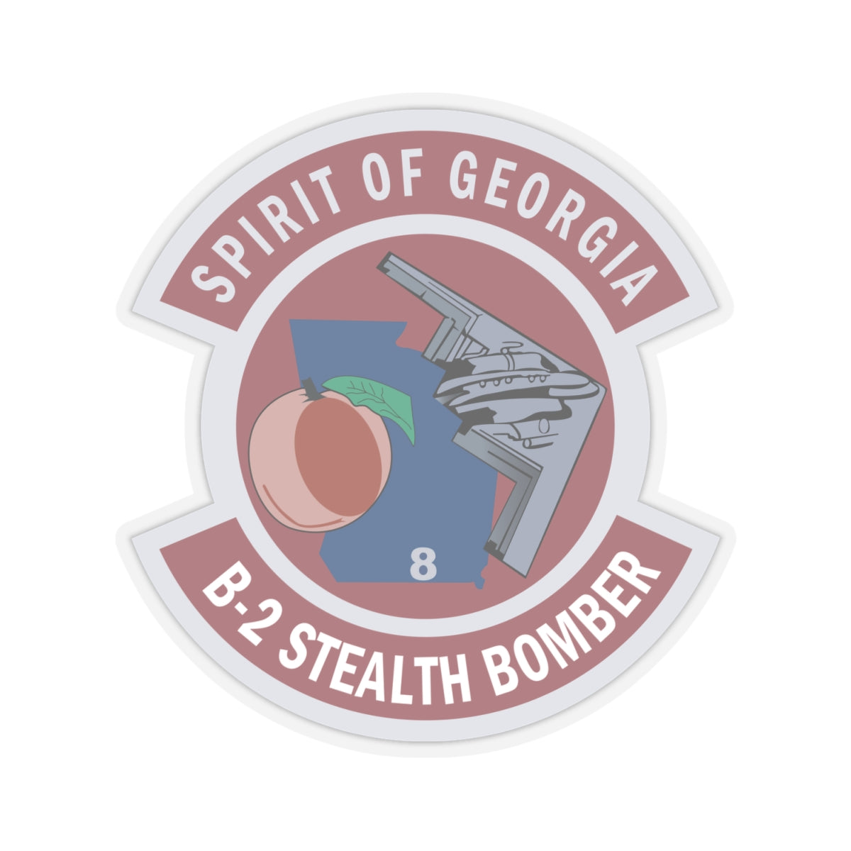Kiss-Cut Stickers - USAF - B2 - Spirit of Georgia - Stealth Bomber wo txt X 300