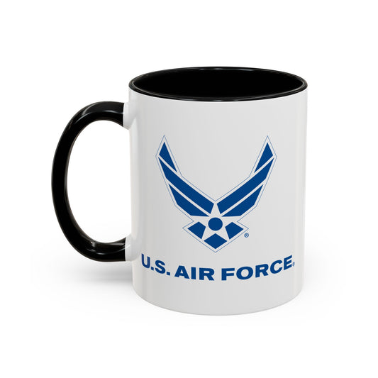 Accent Coffee Mug (11oz & 15oz) - USAF Logo, TM Txt - U S Air Force X 300