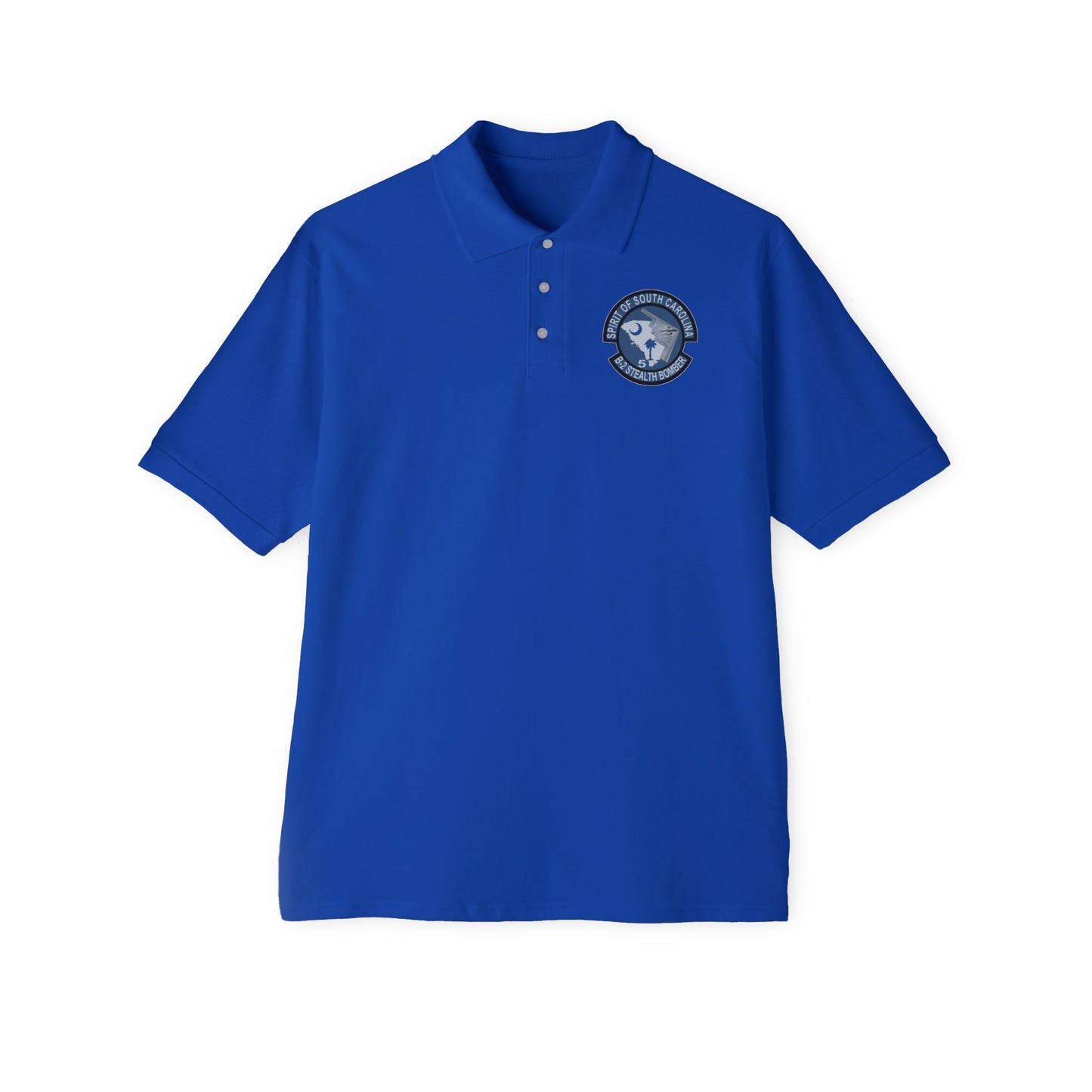 Men's Piqué Polo - USAF - B2 - Spirit of South Carolina Stealth Bomber wo Txt X 300