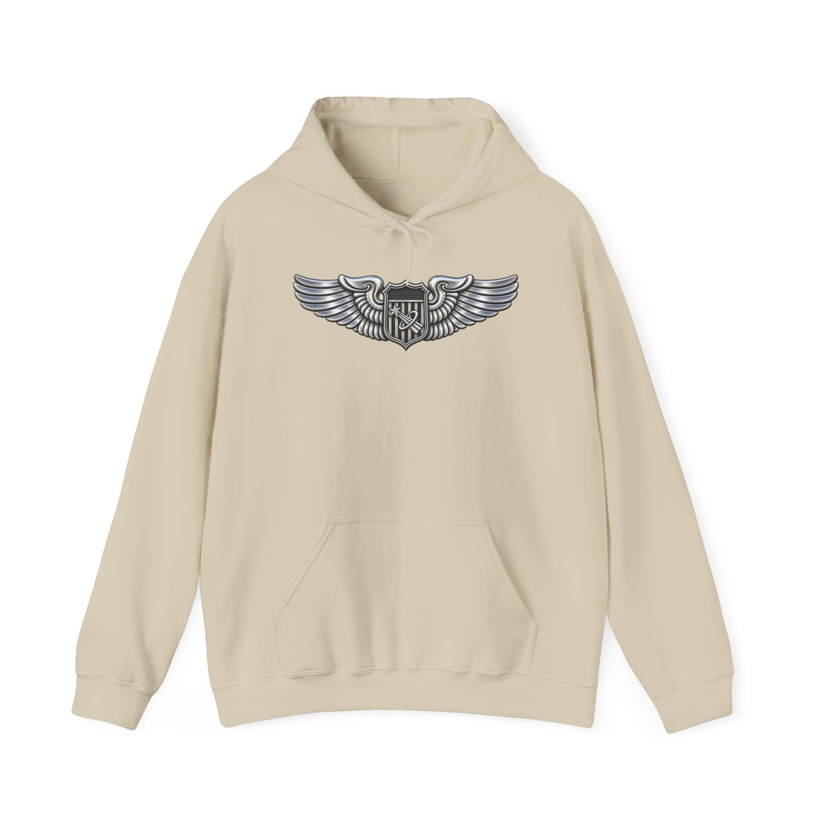 Unisex Heavy Blend Hooded Sweatshirt - USAF - Basic Astronaut Badge wo txt - 3D - Enhanced
