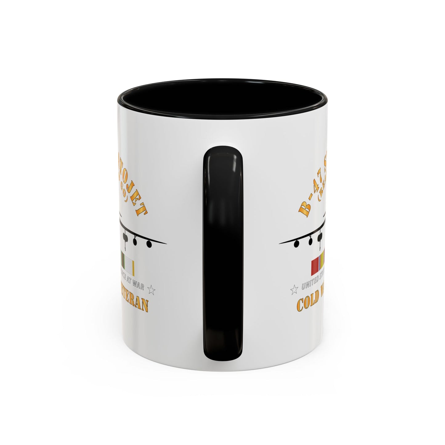 Accent Coffee Mug (11oz & 15oz) - USAF - B-47 Stratojet - Ready to Go - Silhouette - Cold War Veteran X 300