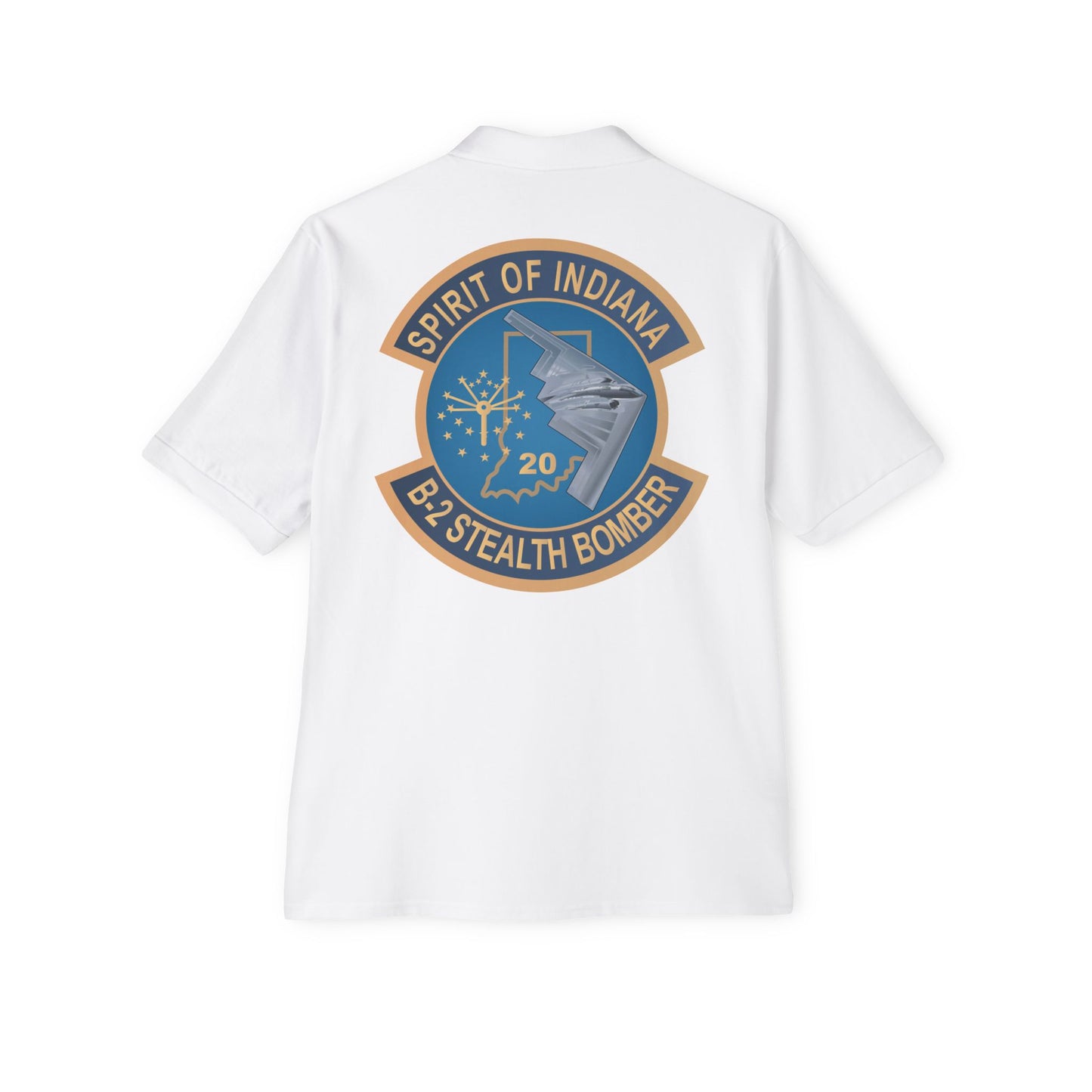 Men's Piqué Polo - USAF - B2 - Spirit of Indiana - Stealth Bomber wo txt X 300