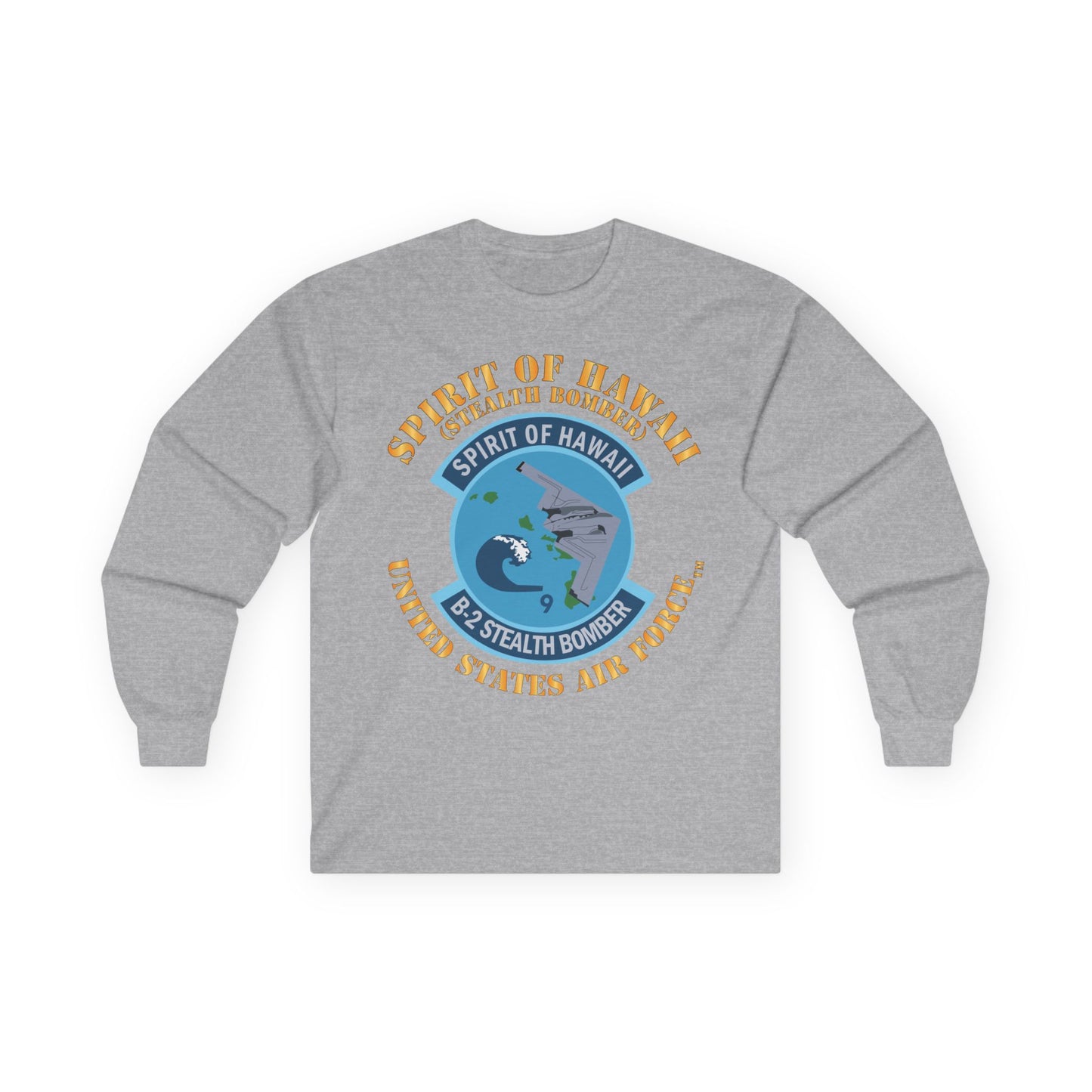 Unisex Ultra Cotton Long Sleeve Tee - USAF - B2 - Spirit of Hawaii - Stealth Bomber X 300