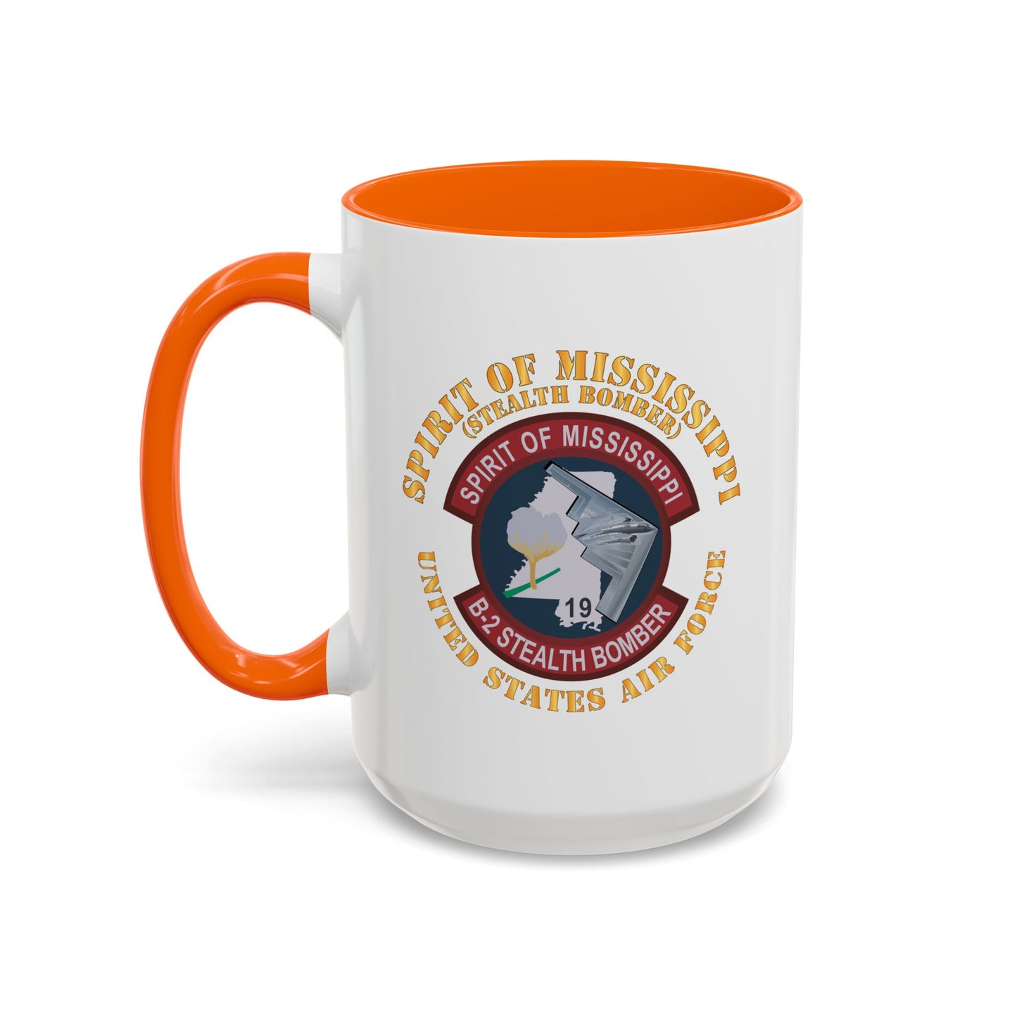 Accent Coffee Mug (11oz & 15oz) - USAF - B2 - Spirit of Mississippi - Stealth Bomber X 300