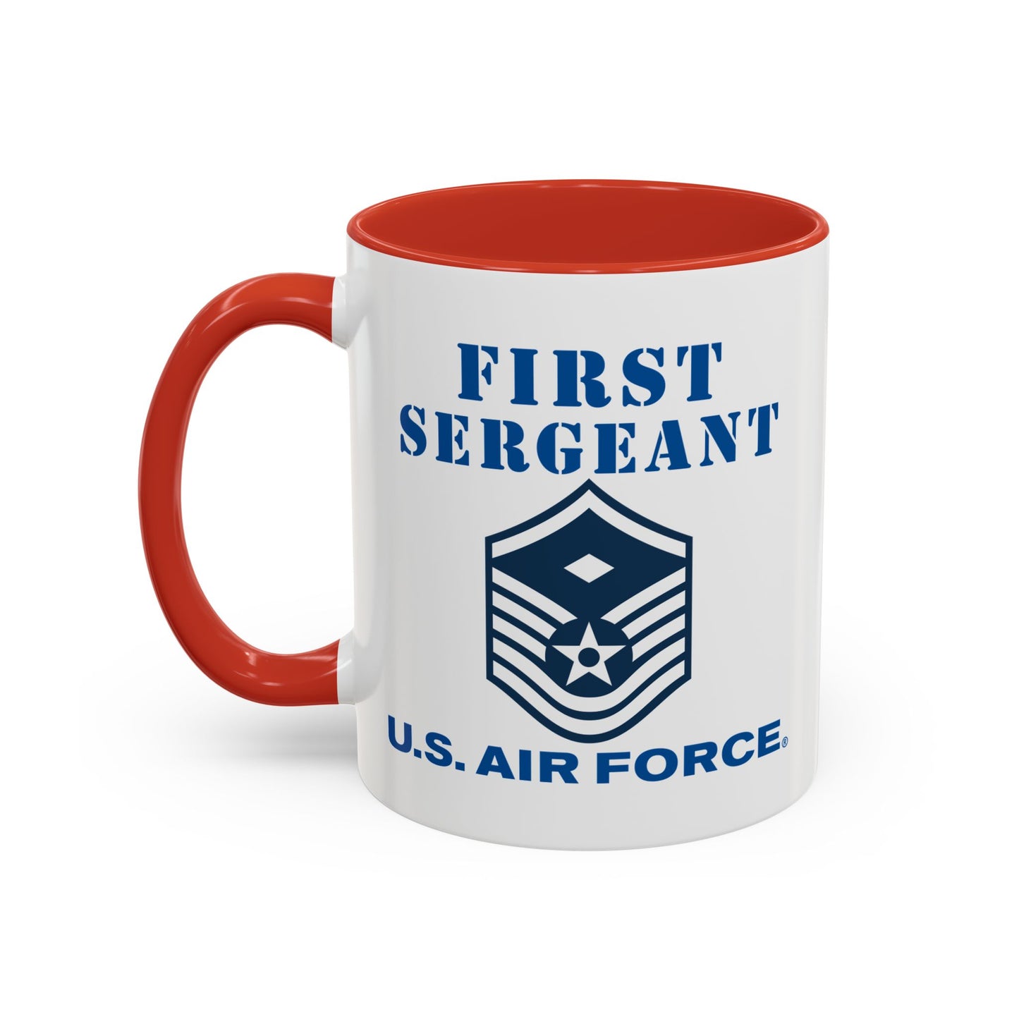 Accent Coffee Mug (11oz & 15oz) - USAF - First Sergeant (E7b) - 2020 - US Air Force w Text X 300