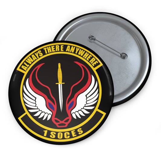 Custom Pin Button - USAF - 1st Special Operations Civil Engineer Sq wo txt