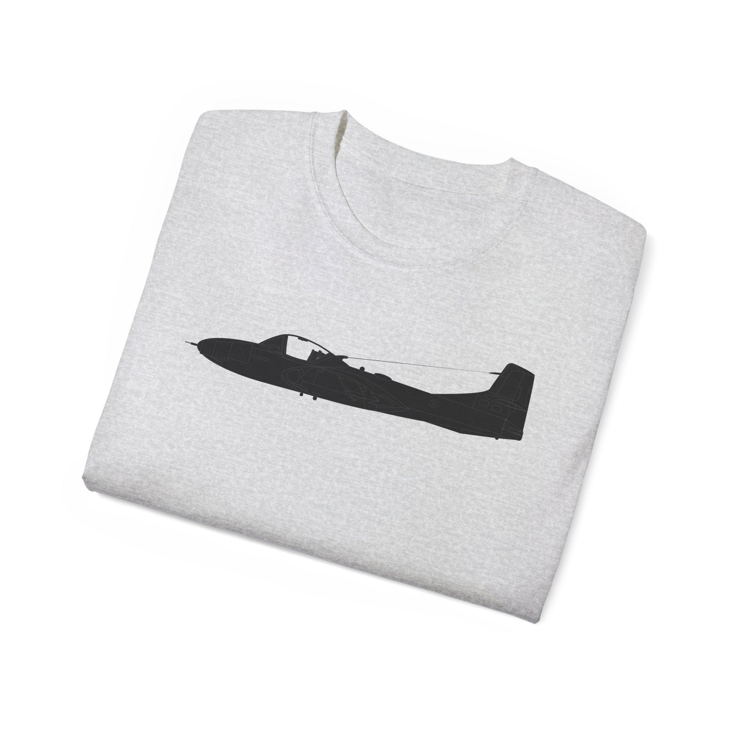 Unisex Ultra Cotton Tee - Aircraft - T-37-Trainer - Top - Black - Metal X 300