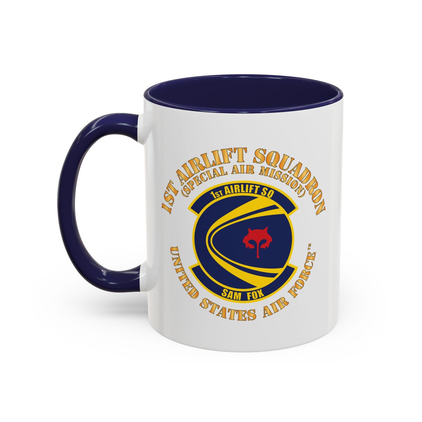 Accent Coffee Mug (11oz & 15oz) - USAF - 1st Airlift Squadron X 300