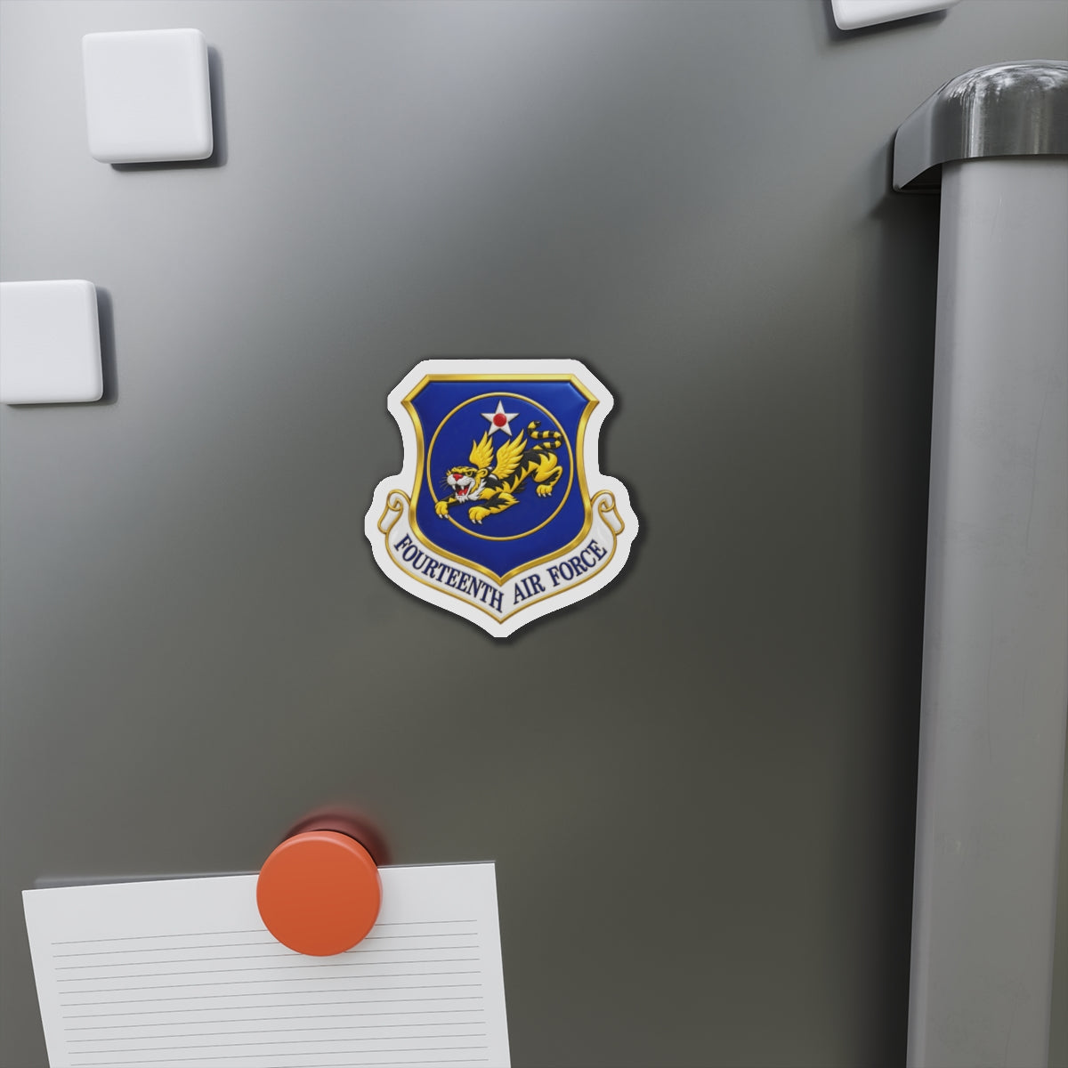 Die-Cut Magnet - USAF - 14th Air Force - Flying Tigers wo txt - 3D - Enhanced