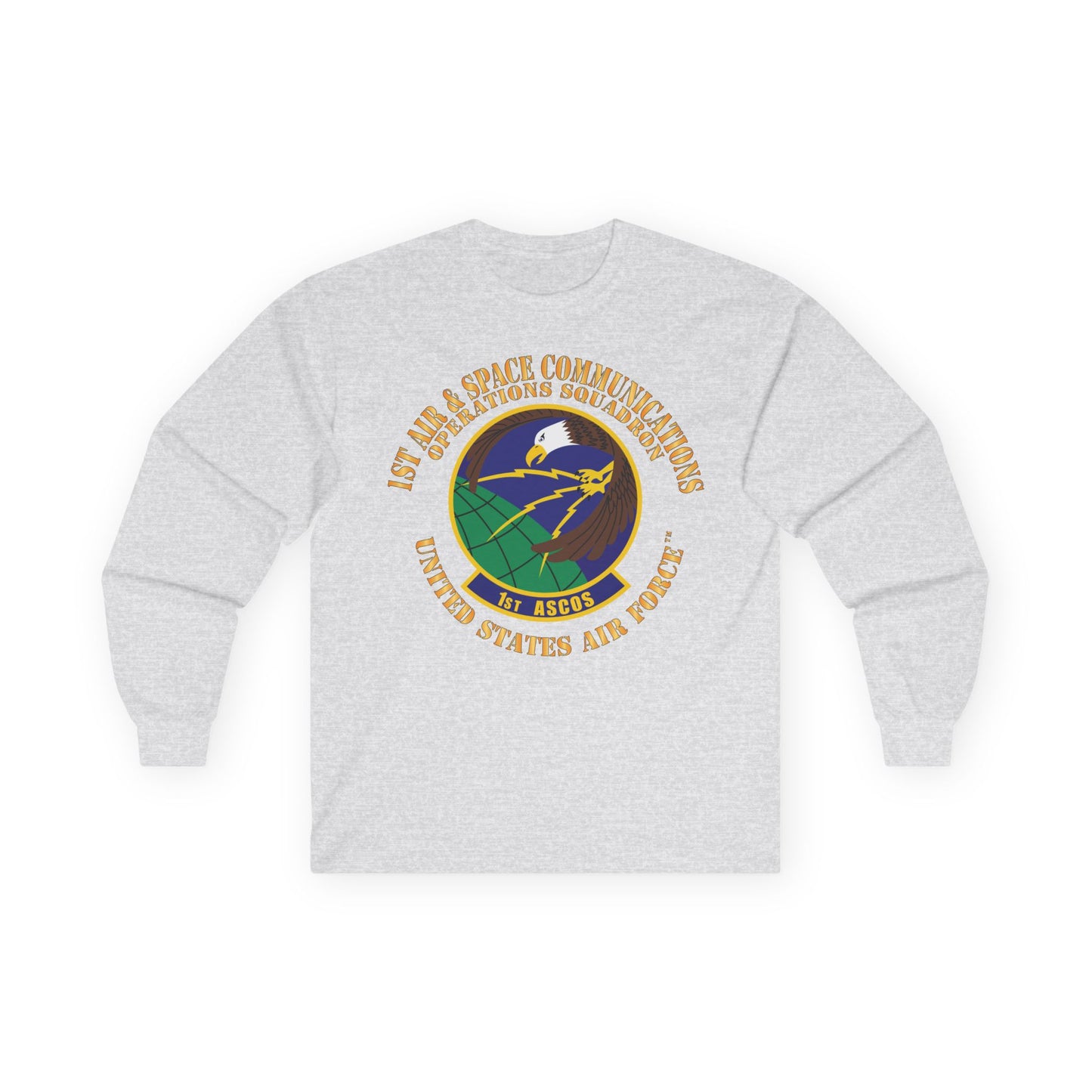 Unisex Ultra Cotton Long Sleeve Tee - USAF - 1st Air & Space Communications Operations Sq X 300