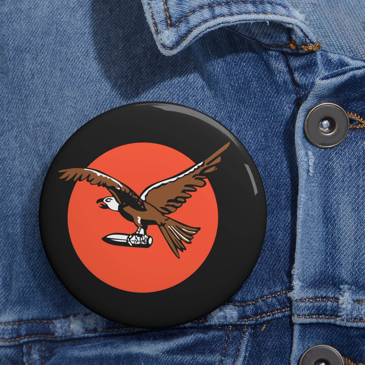 Custom Pin Button - USAF - 12th Reconnaissance Squadron wo txt