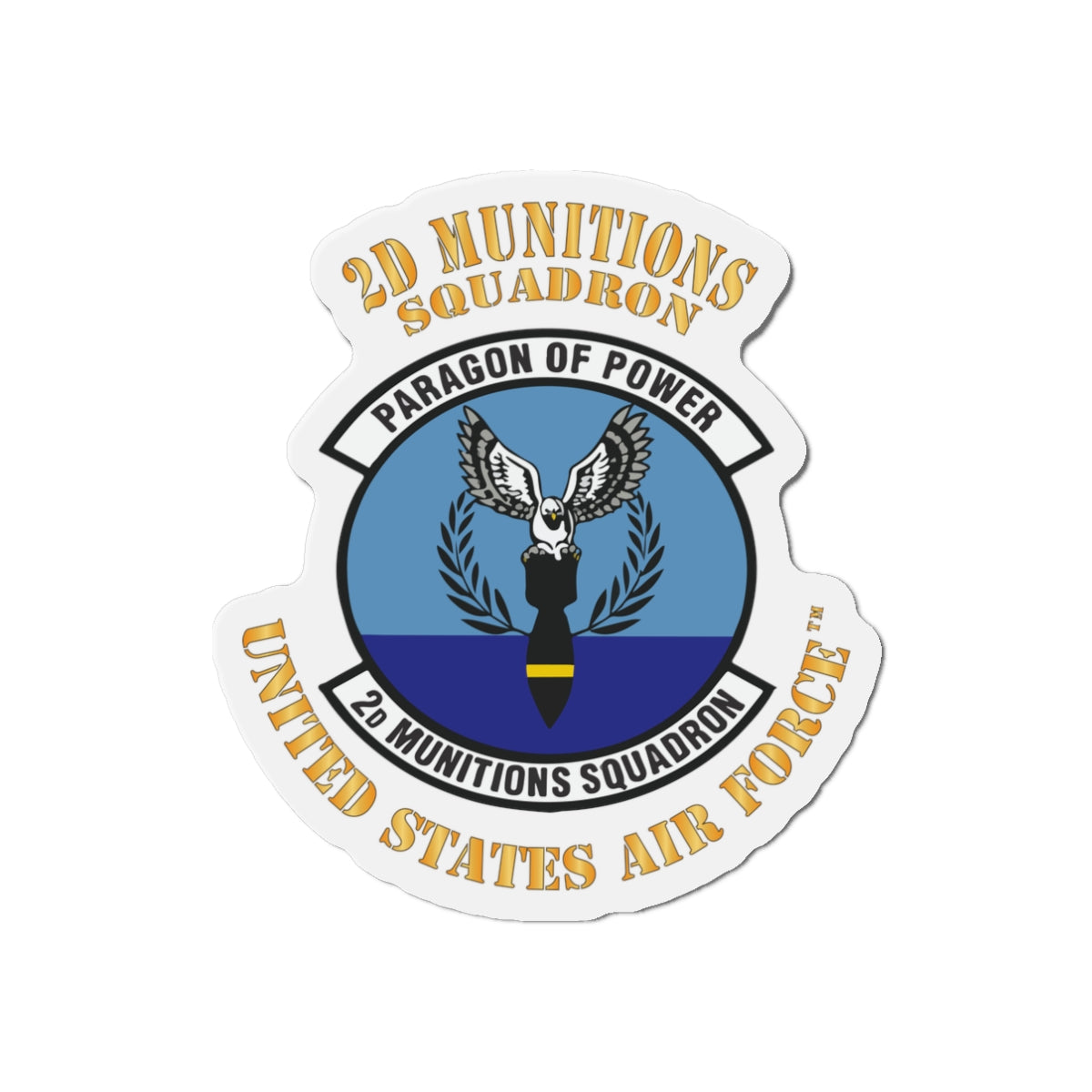 Die-Cut Magnet - USAF - 2nd Munitions Squadron