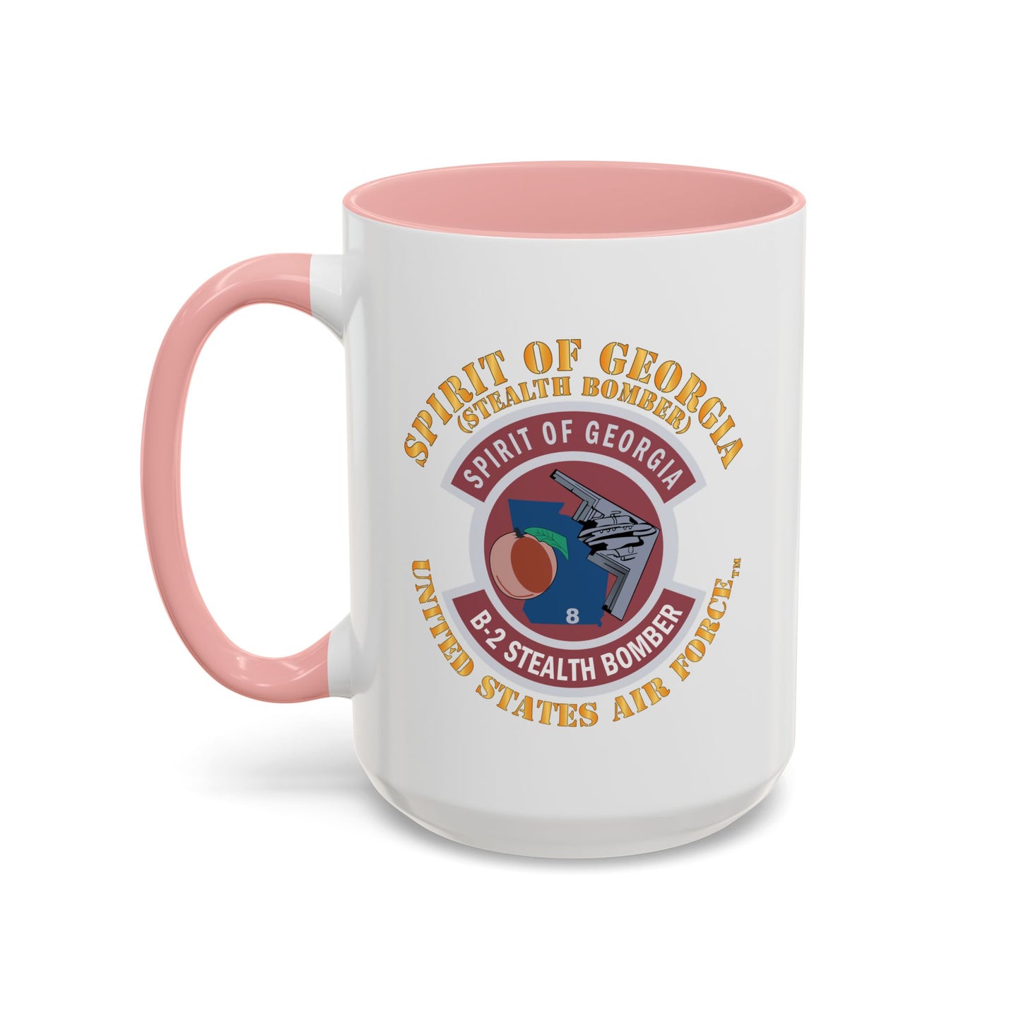 Accent Coffee Mug (11oz & 15oz) - USAF - B2 - Spirit of Georgia - Stealth Bomber X 300