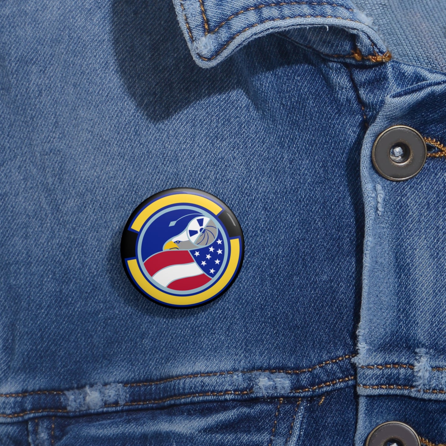 Custom Pin Button - USAF - 1st Combat Camera Squadron (AFPAA) wo txt