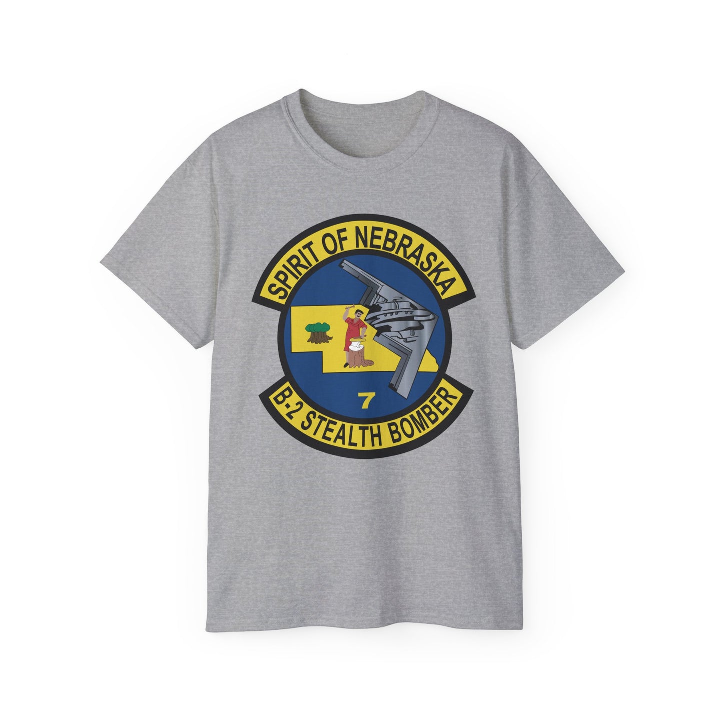 Unisex Ultra Cotton Tee - USAF - B2 - Spirit of Nebraska - Stealth Bomber wo txt X 300