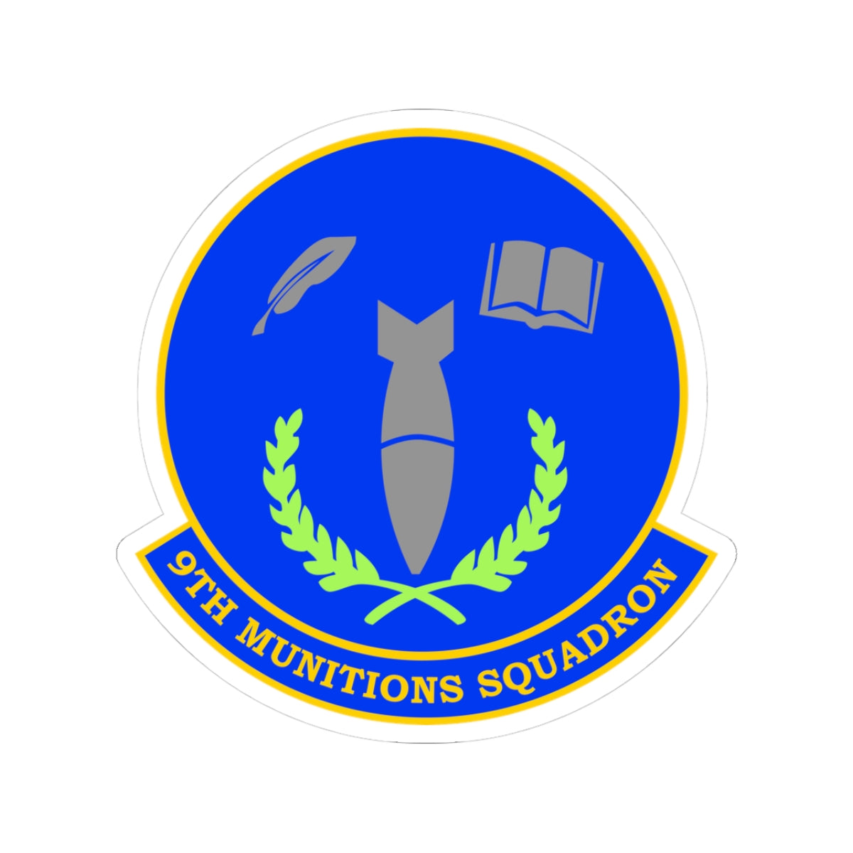 Kiss-Cut Stickers - USAF - 9th Munitions Squadron wo txt X 300