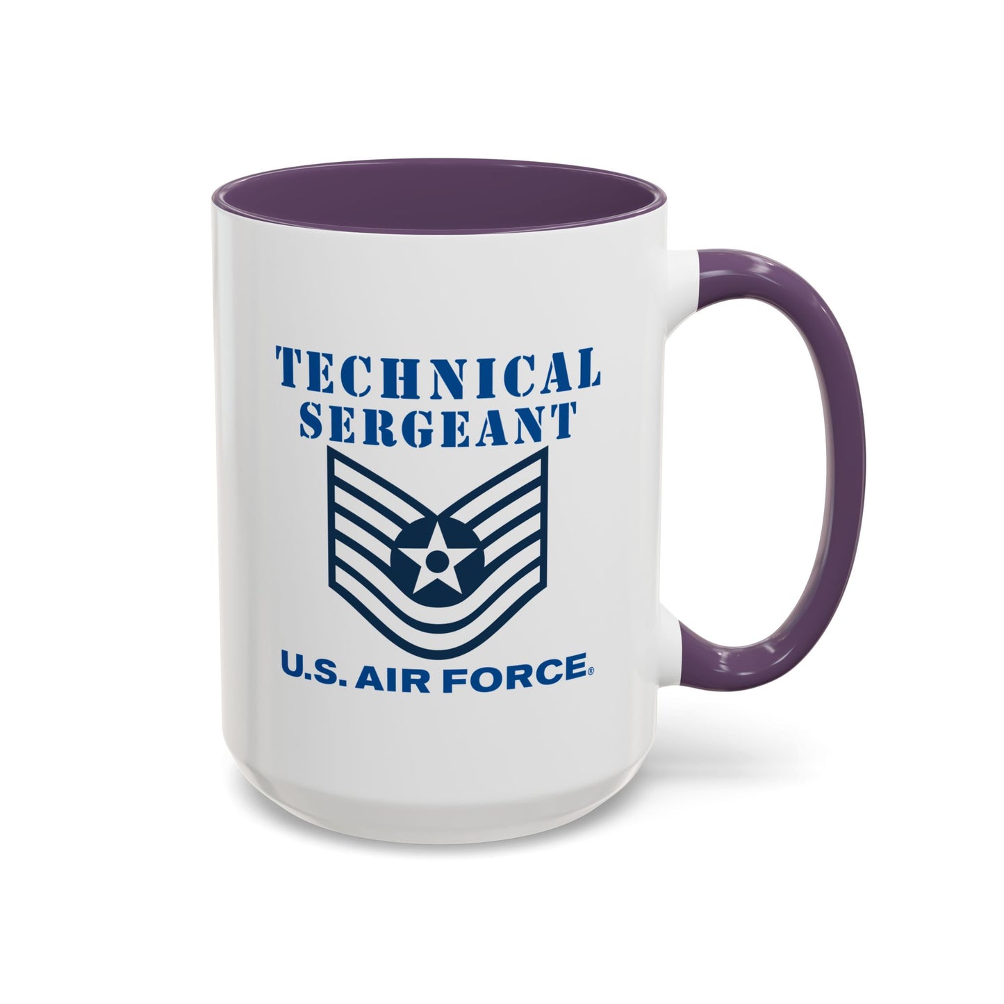 Accent Coffee Mug (11oz & 15oz) - USAF - Technical Sergeant (E6) - 2020 - US Air Force w Text X 300