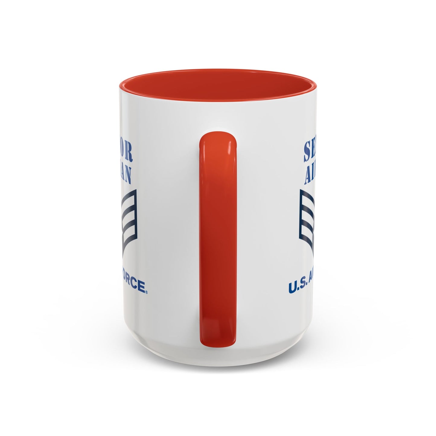 Accent Coffee Mug (11oz & 15oz) - USAF - Senior Airman (E4) - 2020 - US Air Force w Text X 300