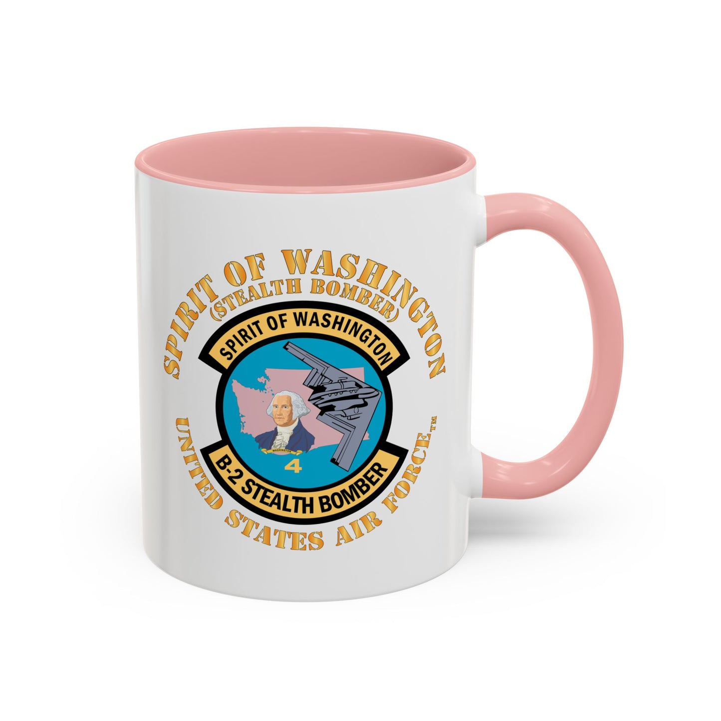 Accent Coffee Mug (11oz & 15oz) - USAF - B2 - Spirit of Washington - Stealth Bomber X 300