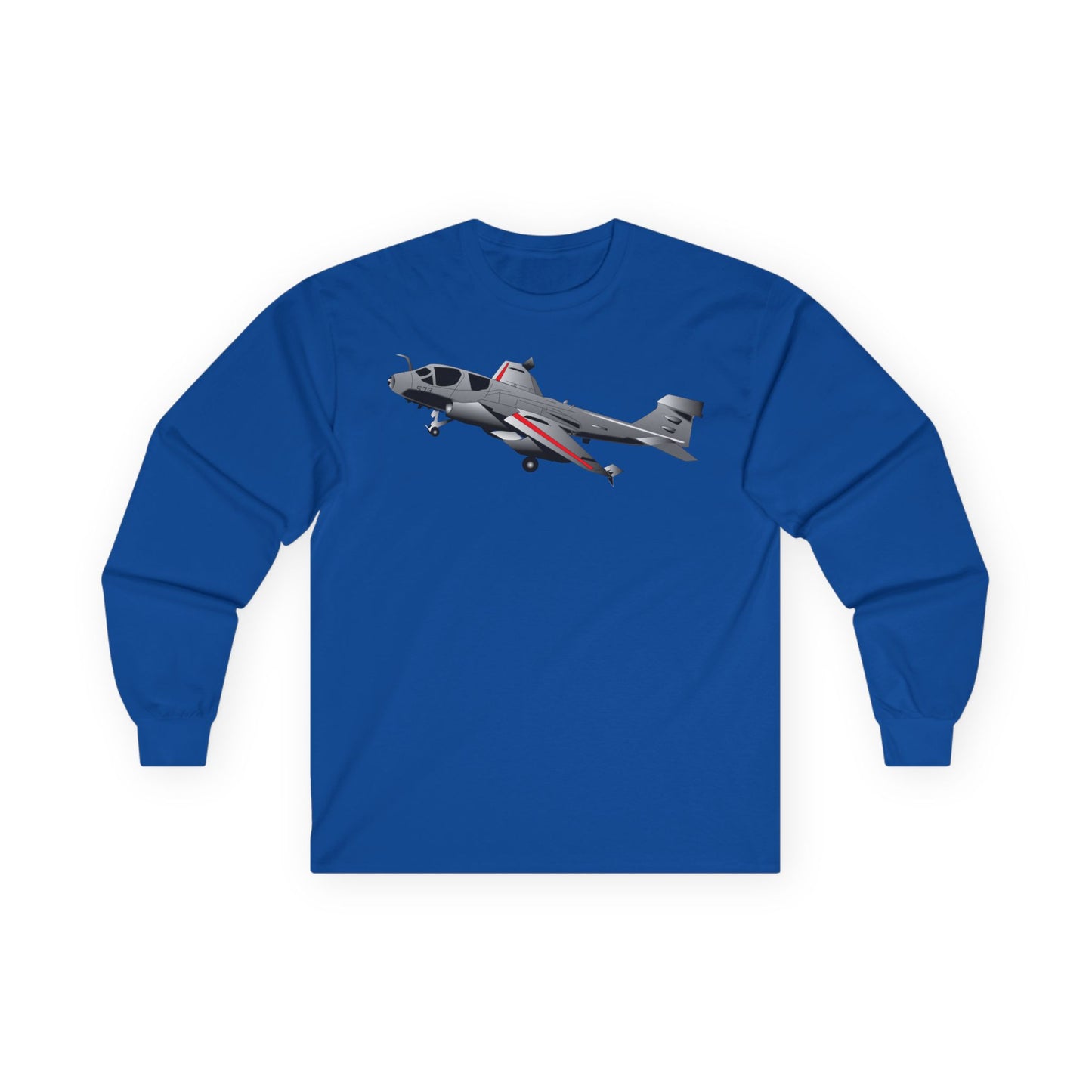 Unisex Ultra Cotton Long Sleeve Tee - Aircraft - Navy - A-6A Intruder X 300