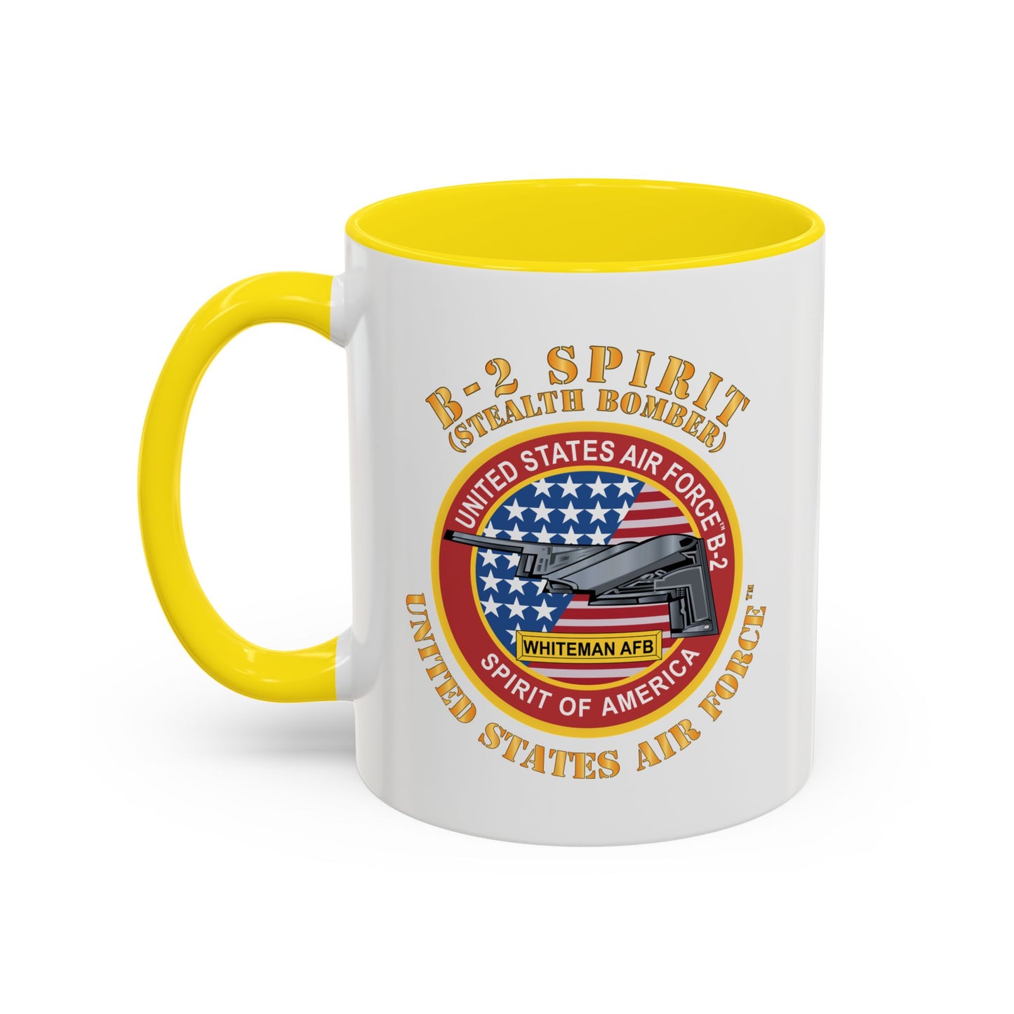 Accent Coffee Mug (11oz & 15oz) - USAF - B2 - Spirit - Stealth Bomber X 300