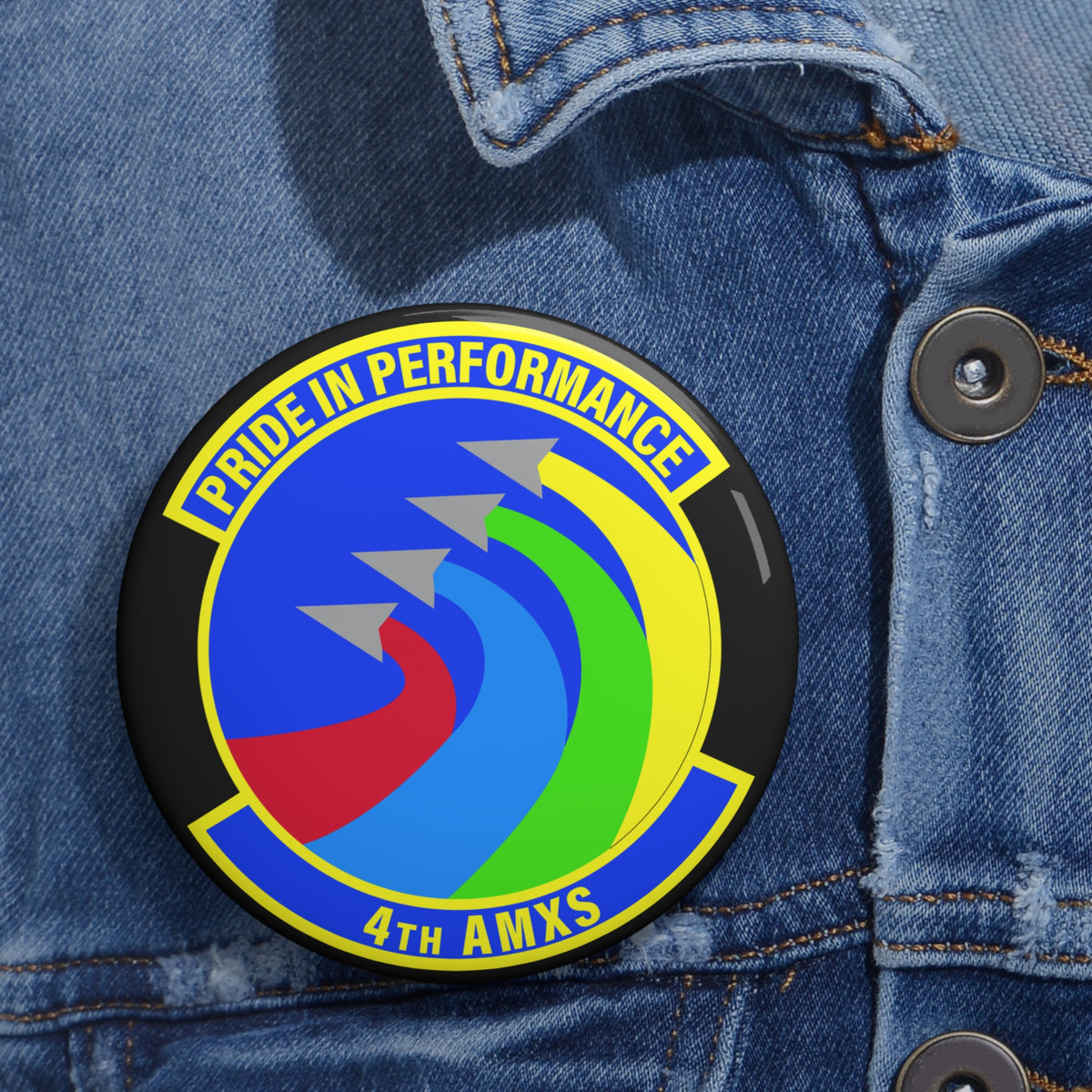 Custom Pin Button - USAF - 4th Aircraft Maintenance Sq wo txt
