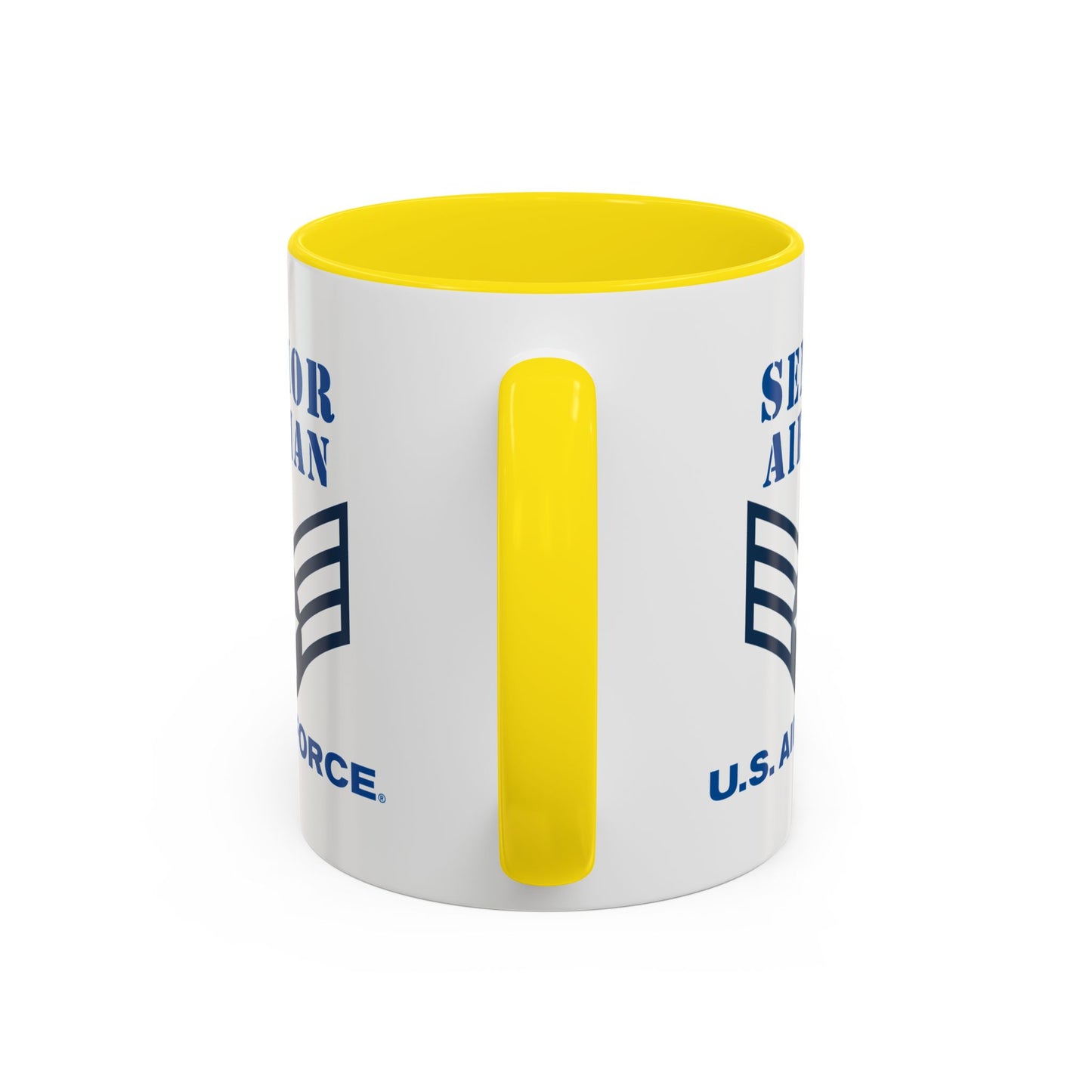 Accent Coffee Mug (11oz & 15oz) - USAF - Senior Airman (E4) - 2020 - US Air Force w Text X 300