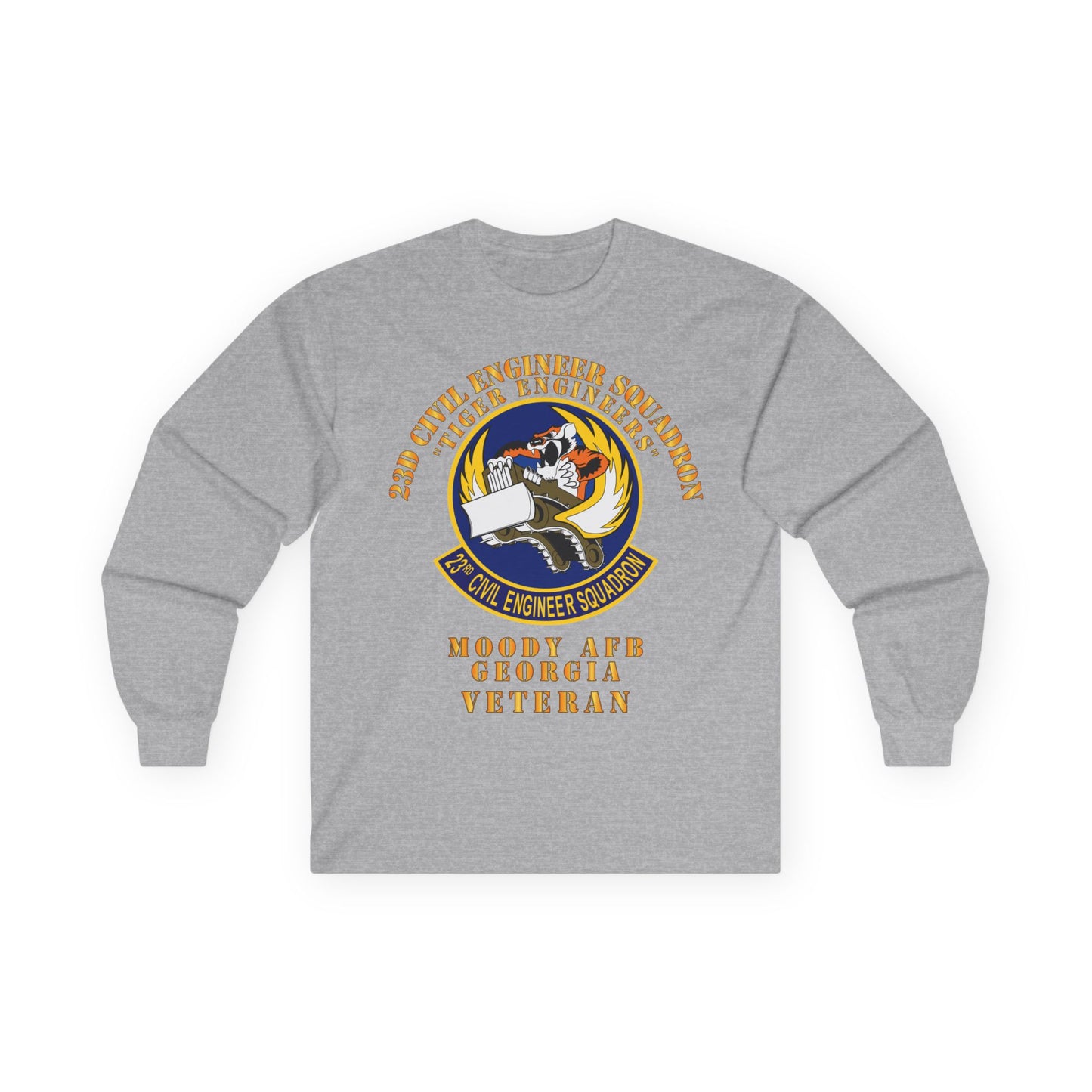 Unisex Ultra Cotton Long Sleeve Tee - USAF - 23d Civil Engineer Squadron - Tiger Engineers - Moody AFB, GA
