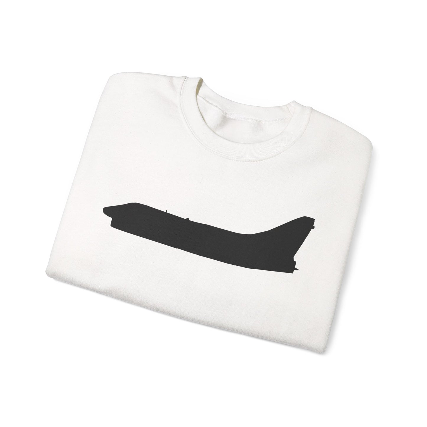 Crewneck Sweatshirt - Aircraft - Navy - A-7B Corsair II - Side - Silhouette X 300