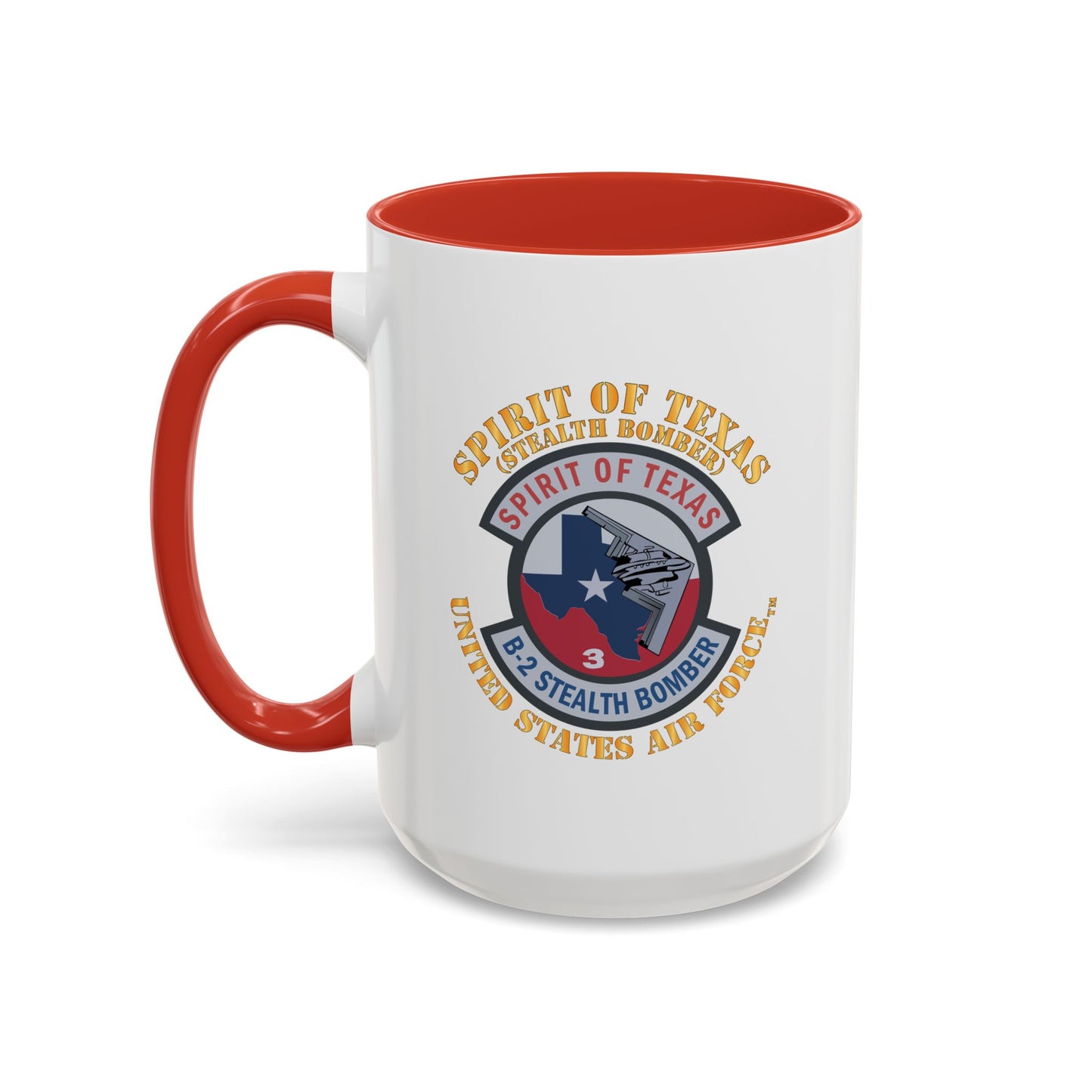 Accent Coffee Mug (11oz & 15oz) - USAF - B2 - Spirit of Texas - Stealth Bomber X 300