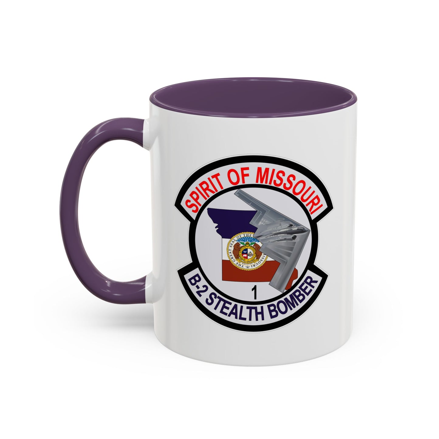 Accent Coffee Mug (11oz & 15oz) - USAF - B2 - Spirit of Missouri - Stealth Bomber wo Txt