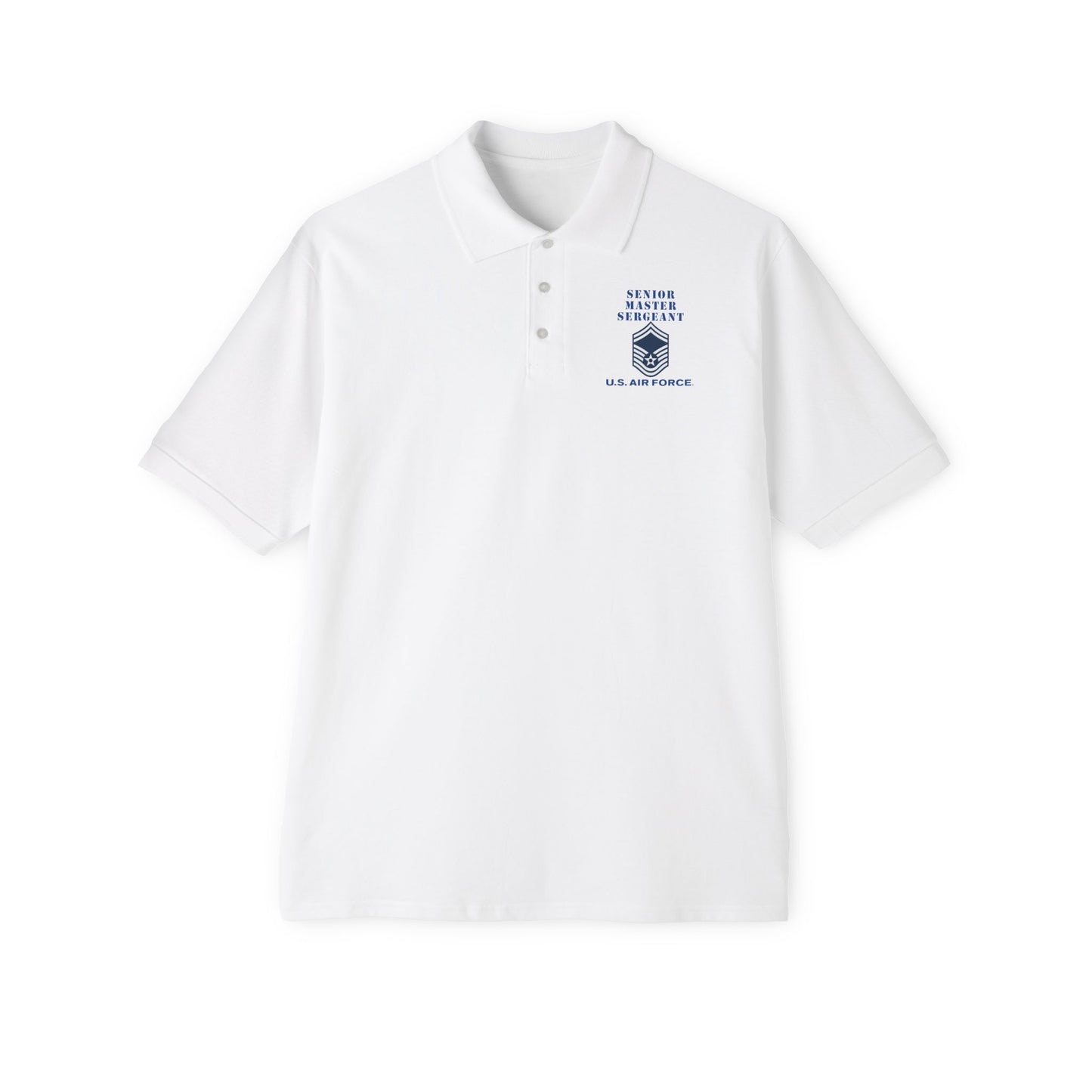 Men's Piqué Polo -USAF - Senior Master Sergeant (E8a) - 2020 - US Air Force w Text X 300