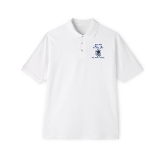Men's Piqué Polo -USAF - Senior Master Sergeant (E8a) - 2020 - US Air Force w Text X 300